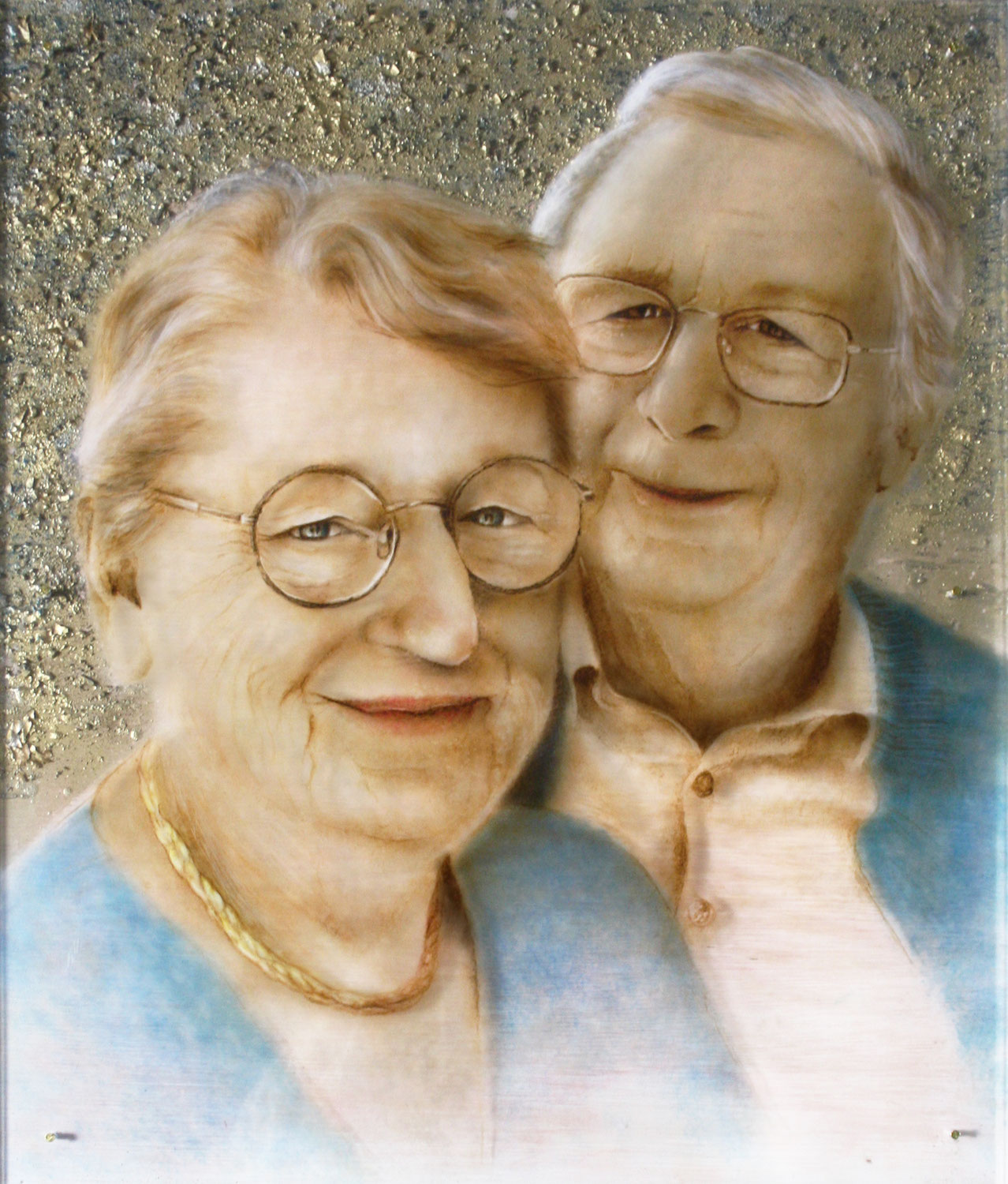 Portret van een gouden echtpaar