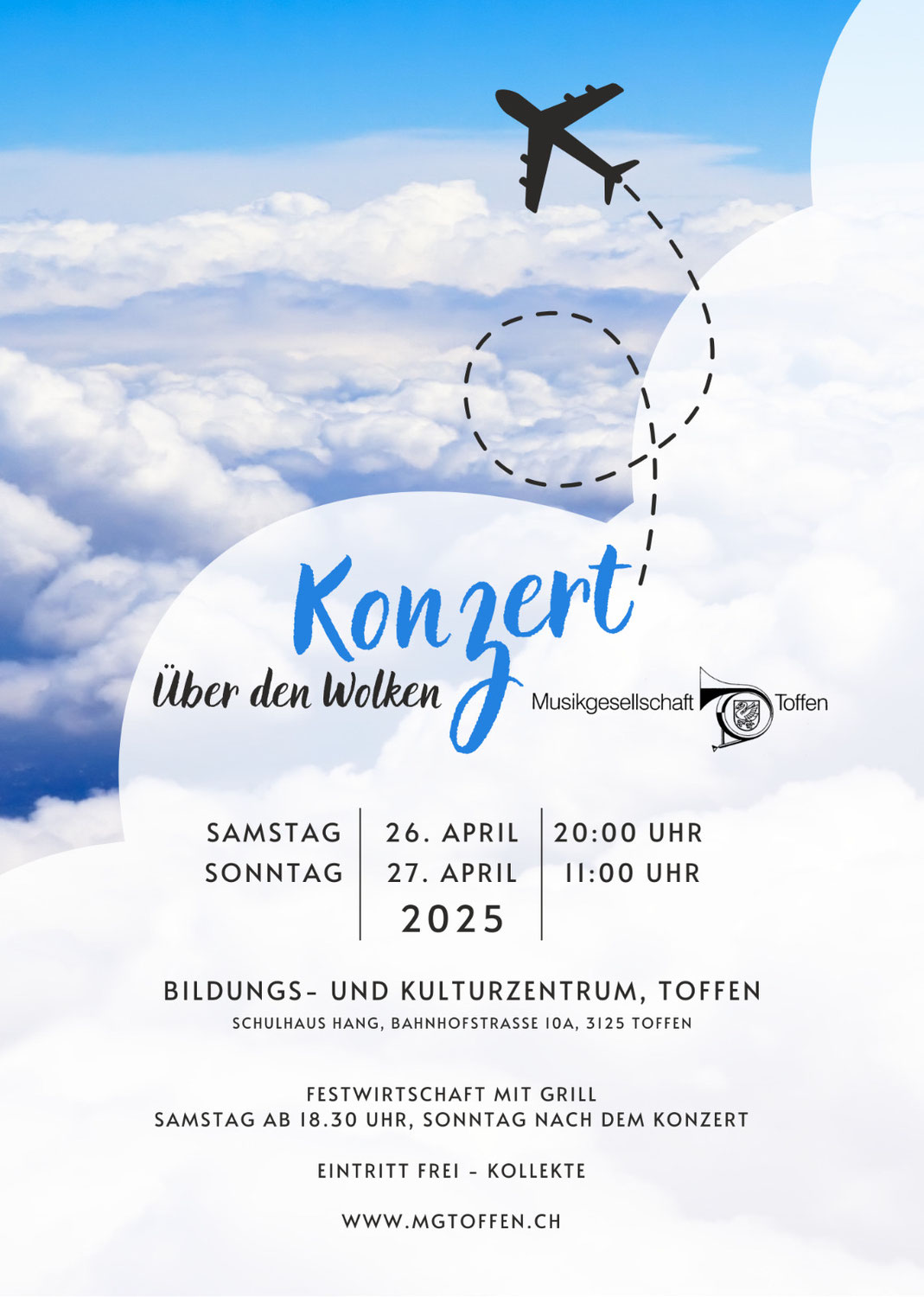 Konzert "Über den Wolken" 26. + 27.04.2025