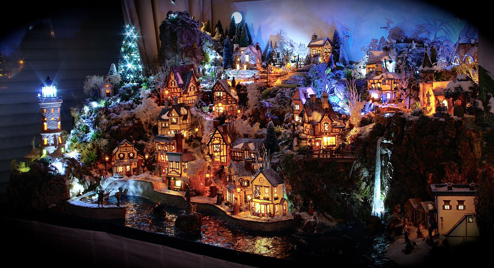 Village de Noël 2014 jour - Petits mondes miniatures de Noël