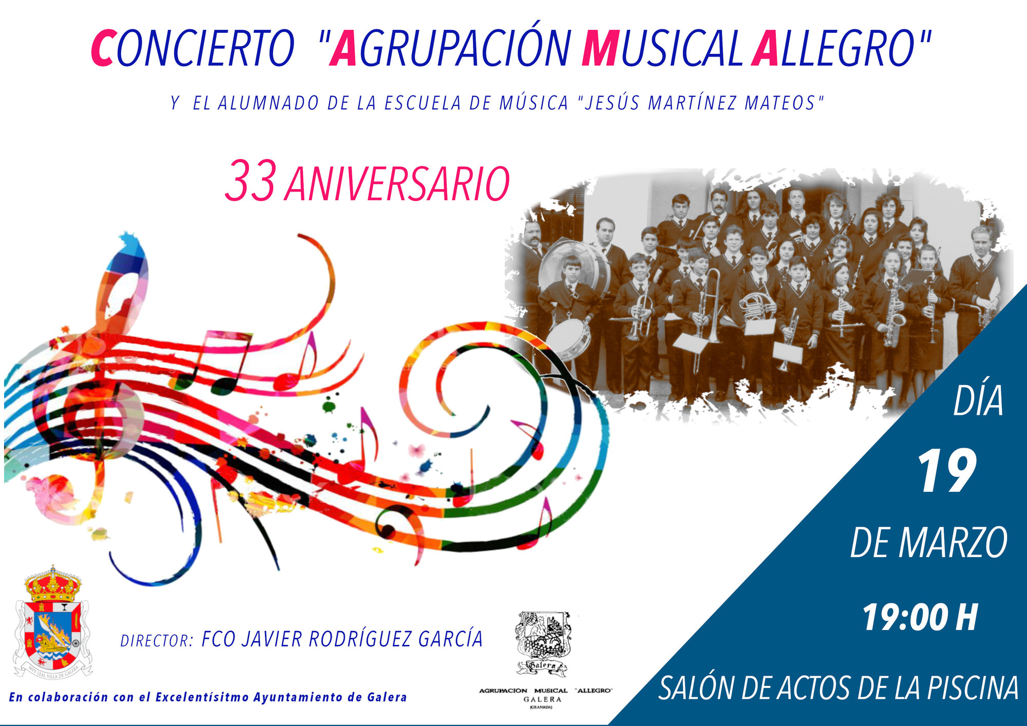 Concierto de celebración del 33º Aniversario de nuestra Banda de Música