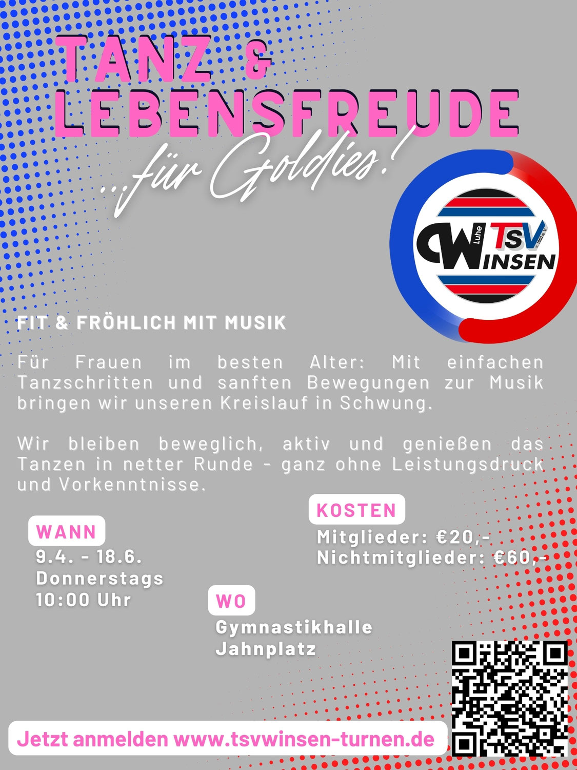 Zwei neue Kurse - Tanz & Lebensfreude und Dance Fit Fun!e
