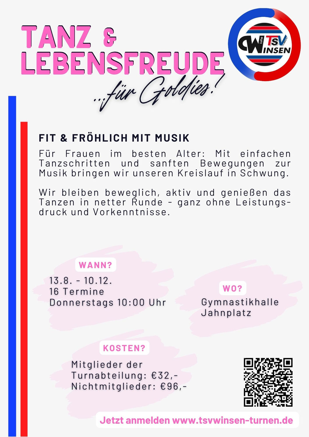 Zwei neue Kurse - Tanz & Lebensfreude und Dance Fit Fun!e