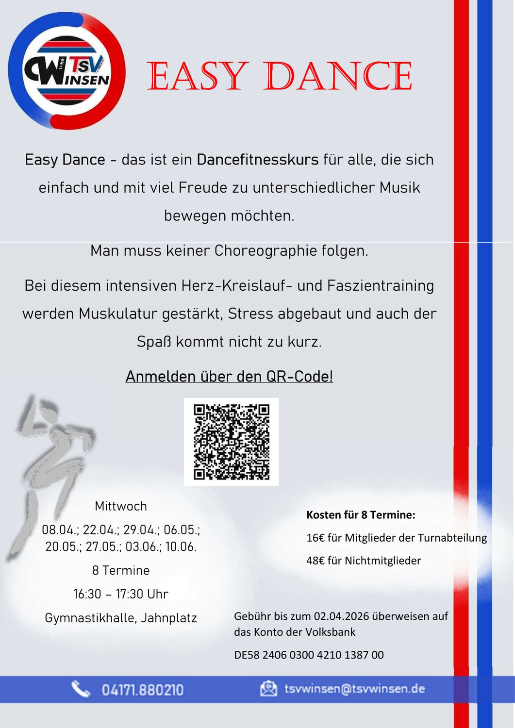 Neue Kurse - Easy Dance und Pilates