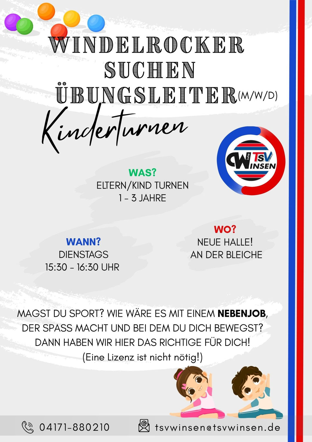Windelrocker suchen Übungsleiter