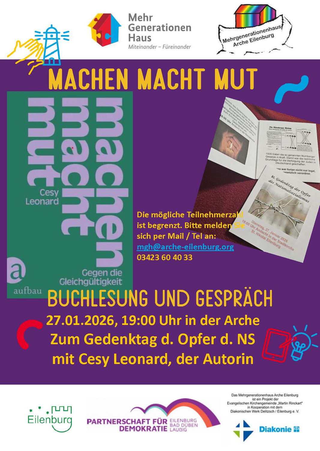Machen Macht Mut, Abendveranstaltung nach der Andacht zum Gedenktag der Opfer des Nationalsozialismus am 27.01.26