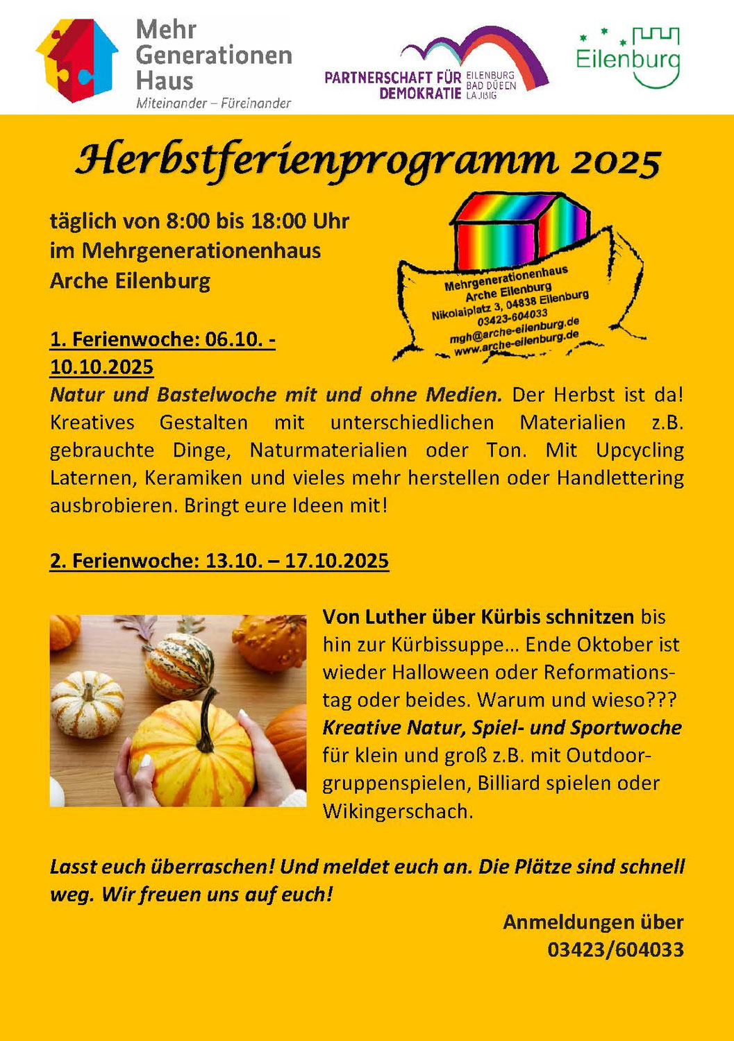 Der Ferienplan steht. Die Plätze sind beliebt. Meldet euch an bevor es keine mehr gibt..... Wir sehen uns in den Ferien