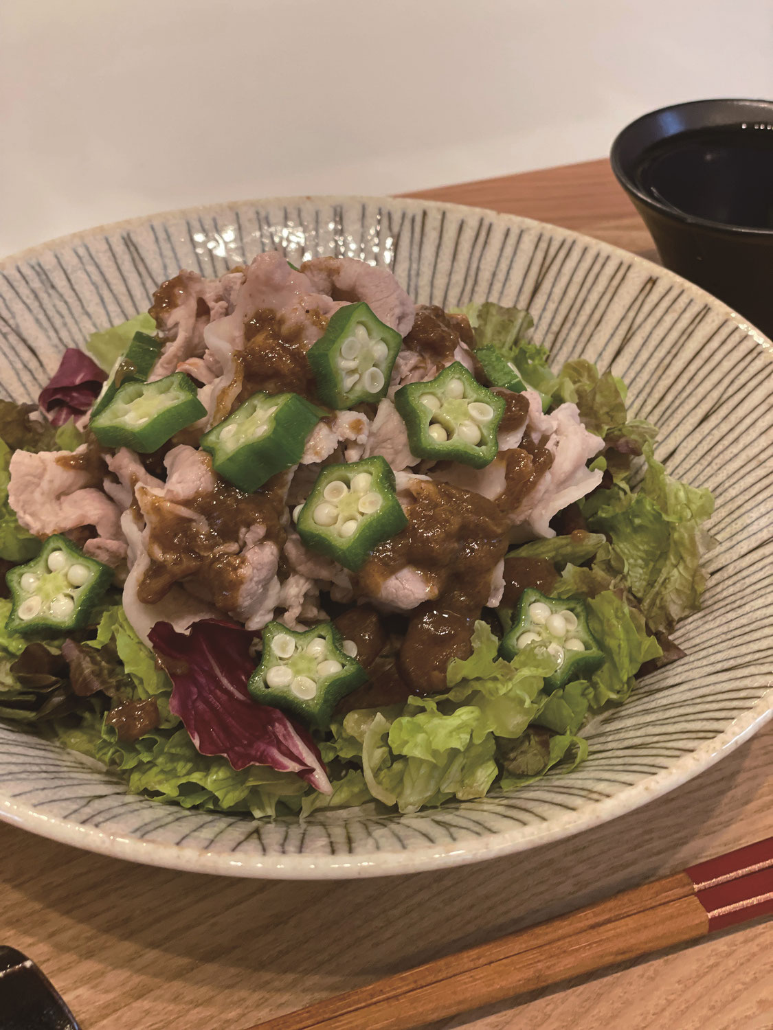 梅だれの豚しゃぶサラダ