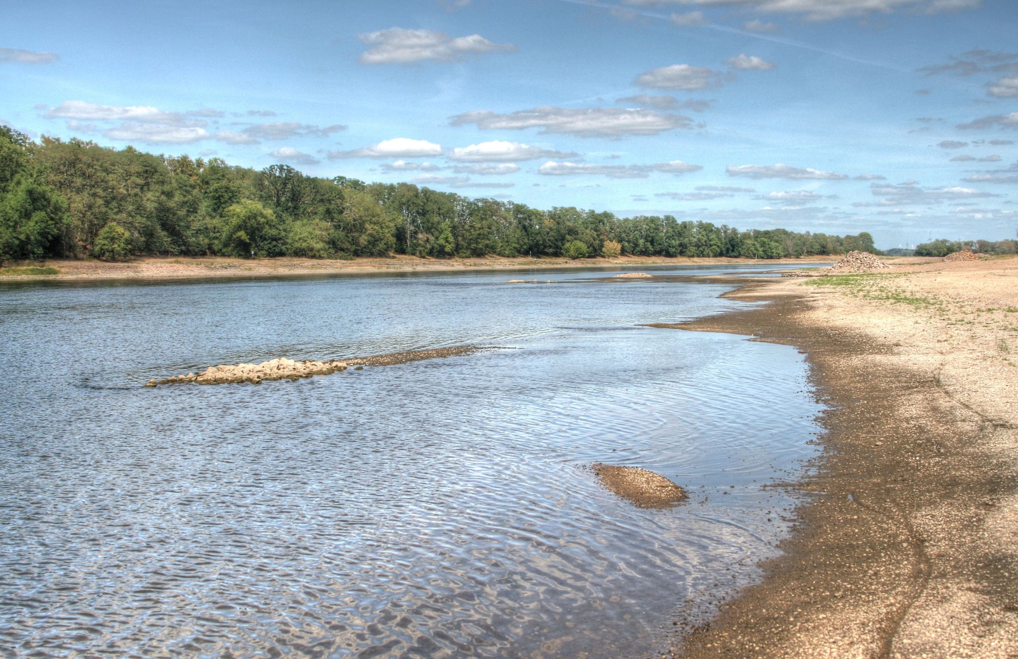 Der Wasserstand der Elbe sinkt weiter