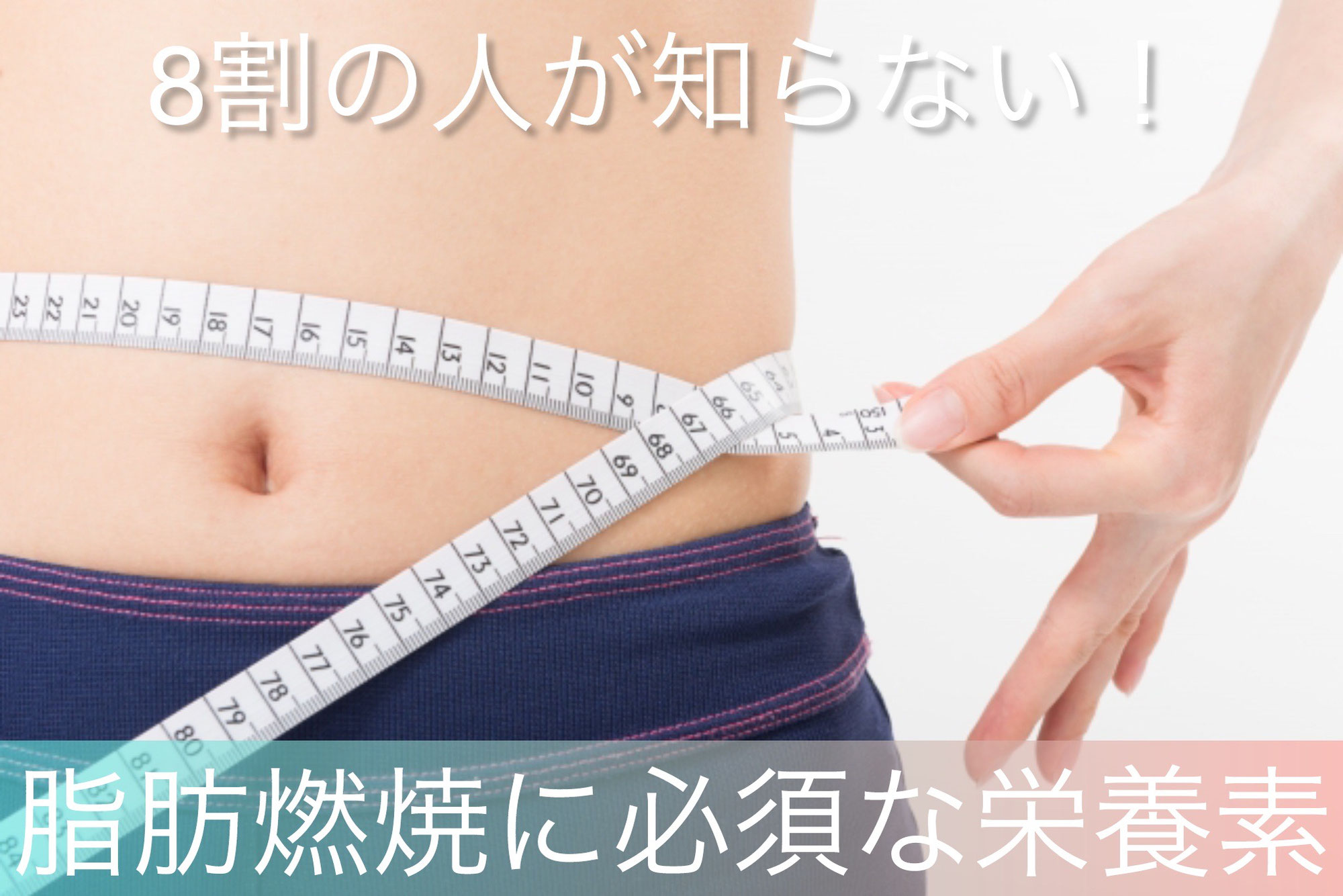 ８割の人が知らない！脂肪燃焼に必須な栄養素！