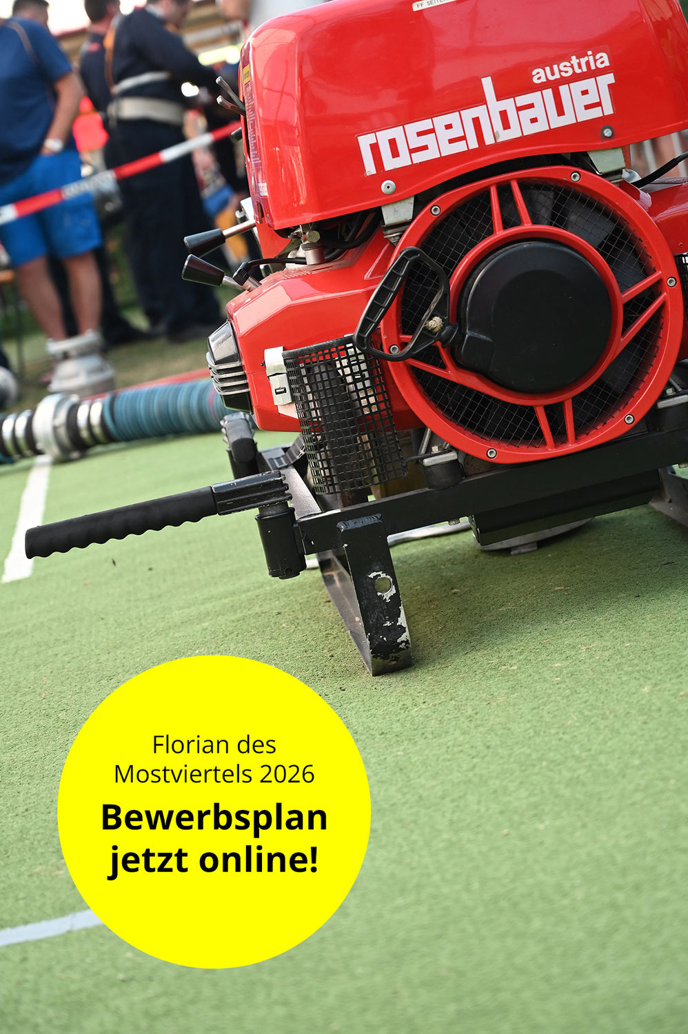 Bewerbsplan online! Florian des Mostviertels am 25. Juli 2026