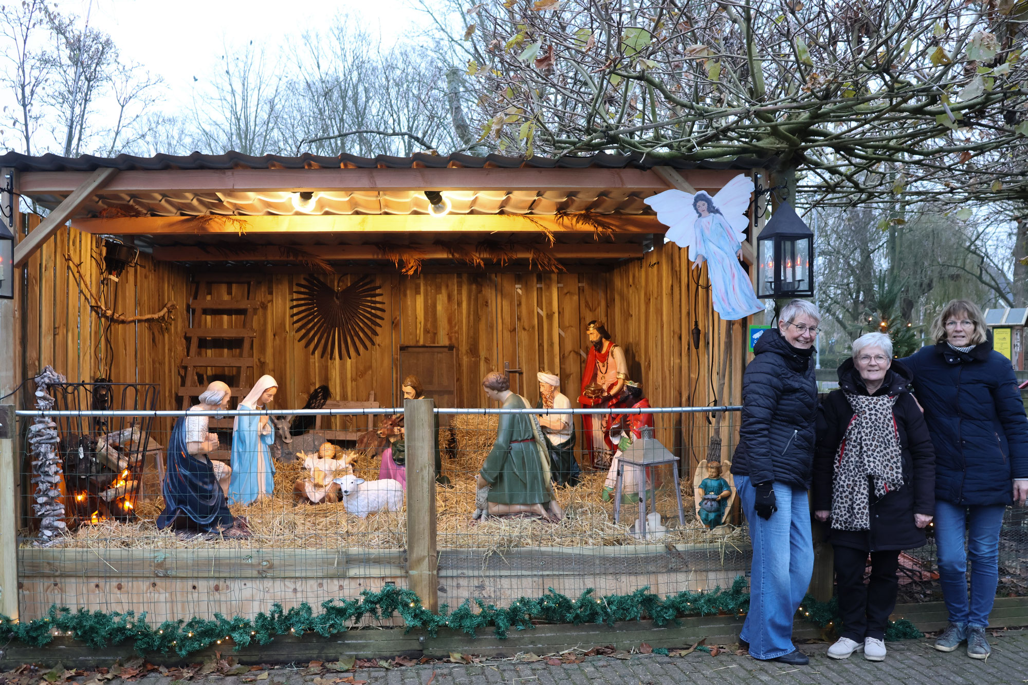 Het resultaat: een prachtige kerststal!