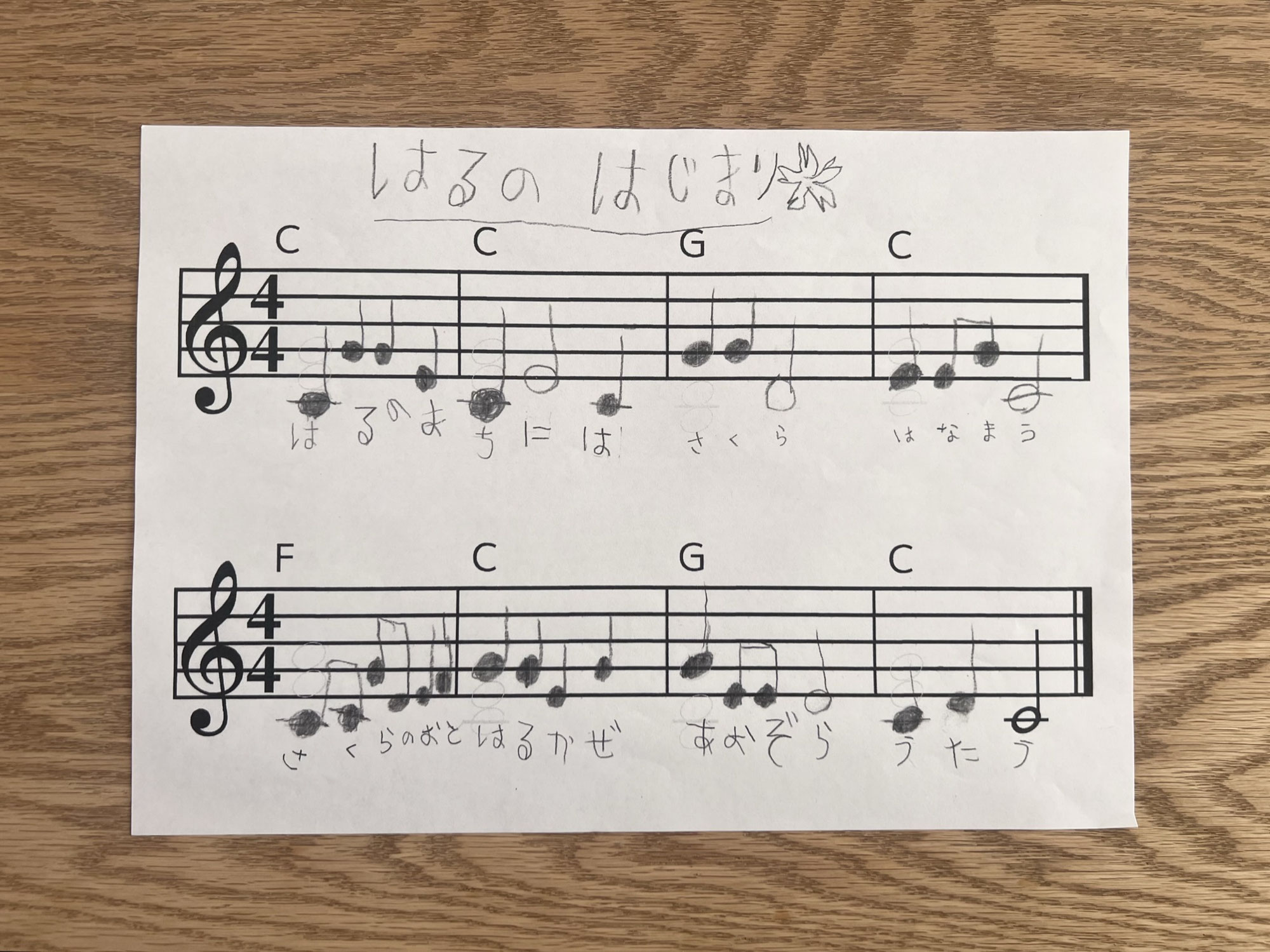 自分の曲をピアノ演奏＆合奏☆年長クラス　調布 狛江 リトミック教室
