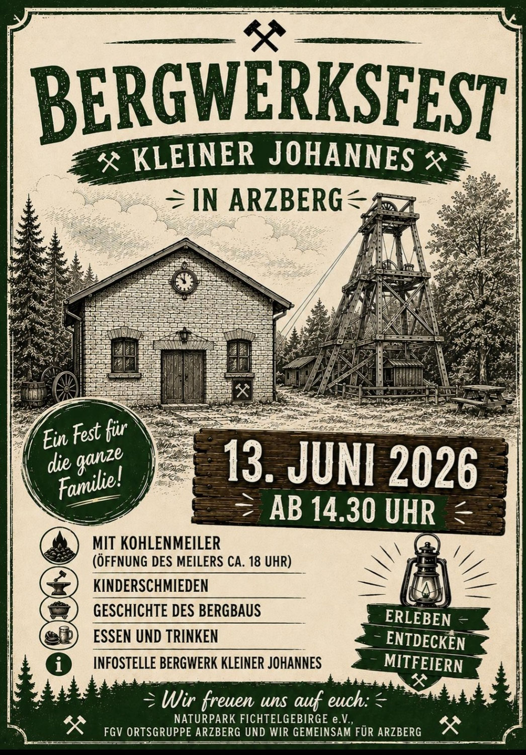 Bergwerksfest am 13.06.2026 ab 14.30 Uhr