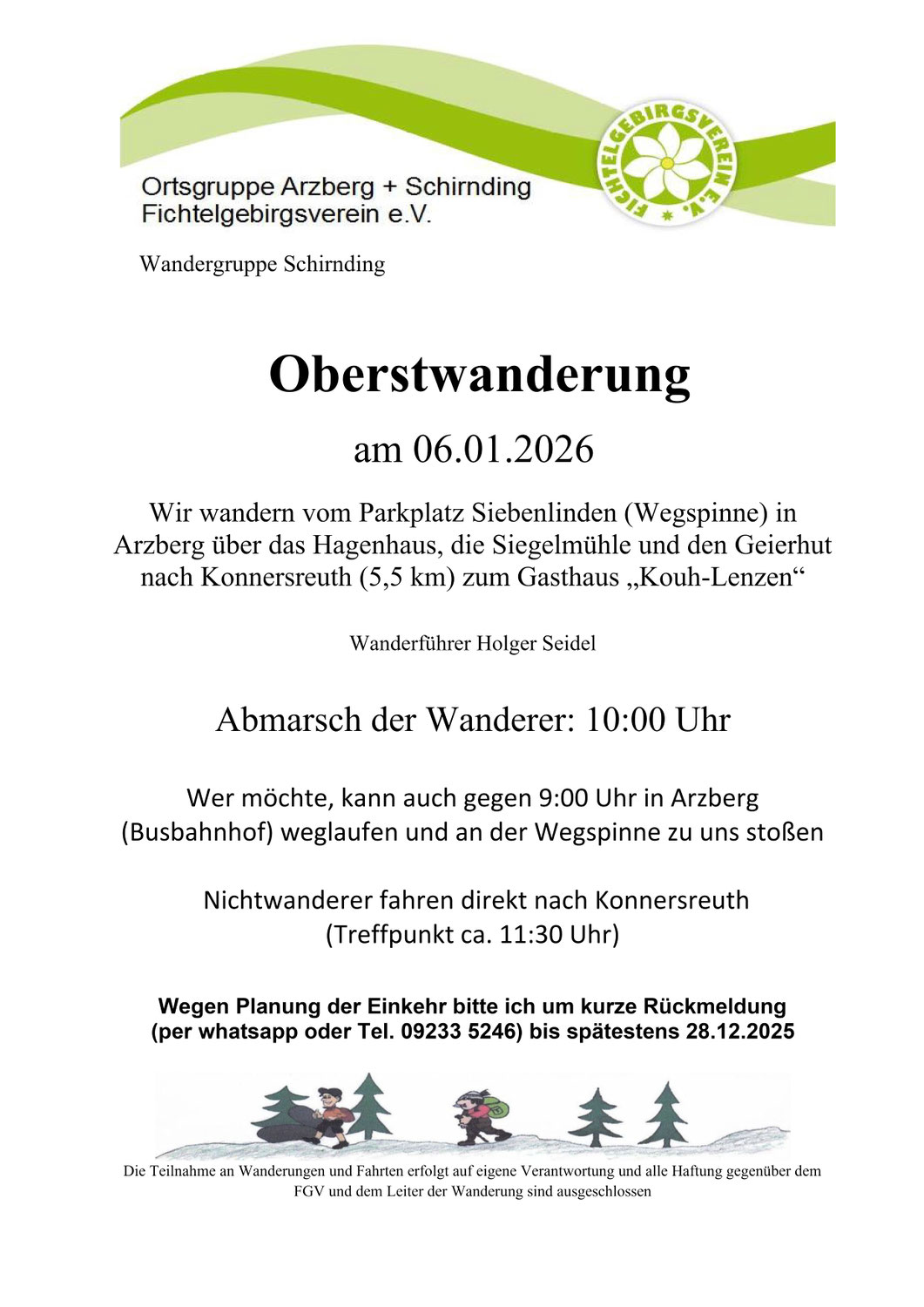 Oberstwanderung am 6.1.2026 nach Konnersreuth