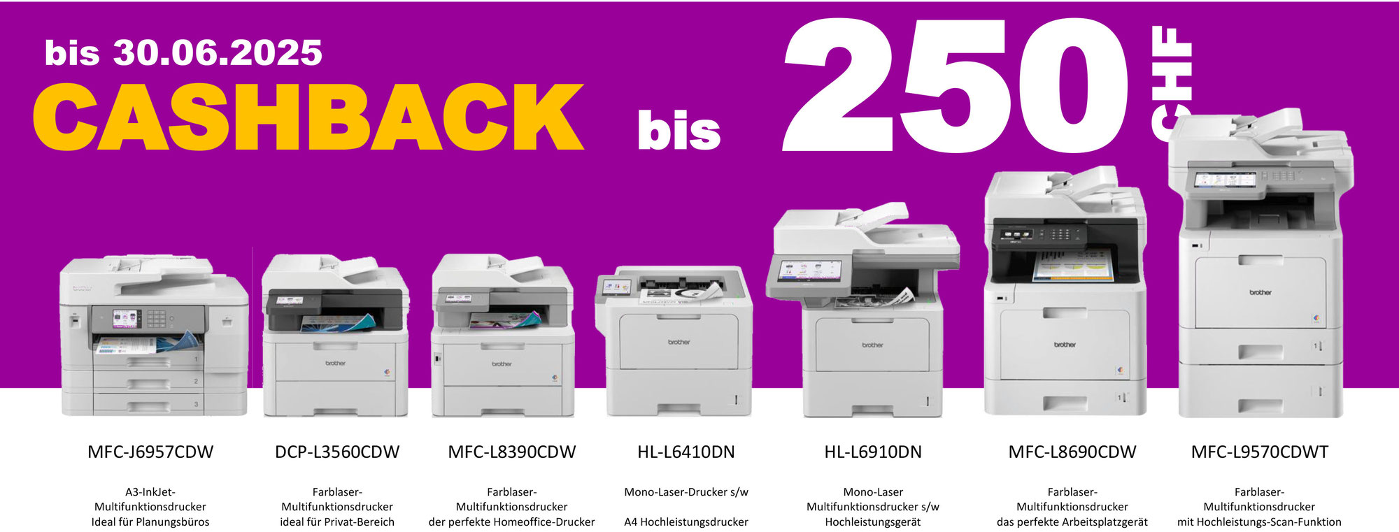 grosse Cash-Back-Aktion für Profi-Multifunktionsdrucker