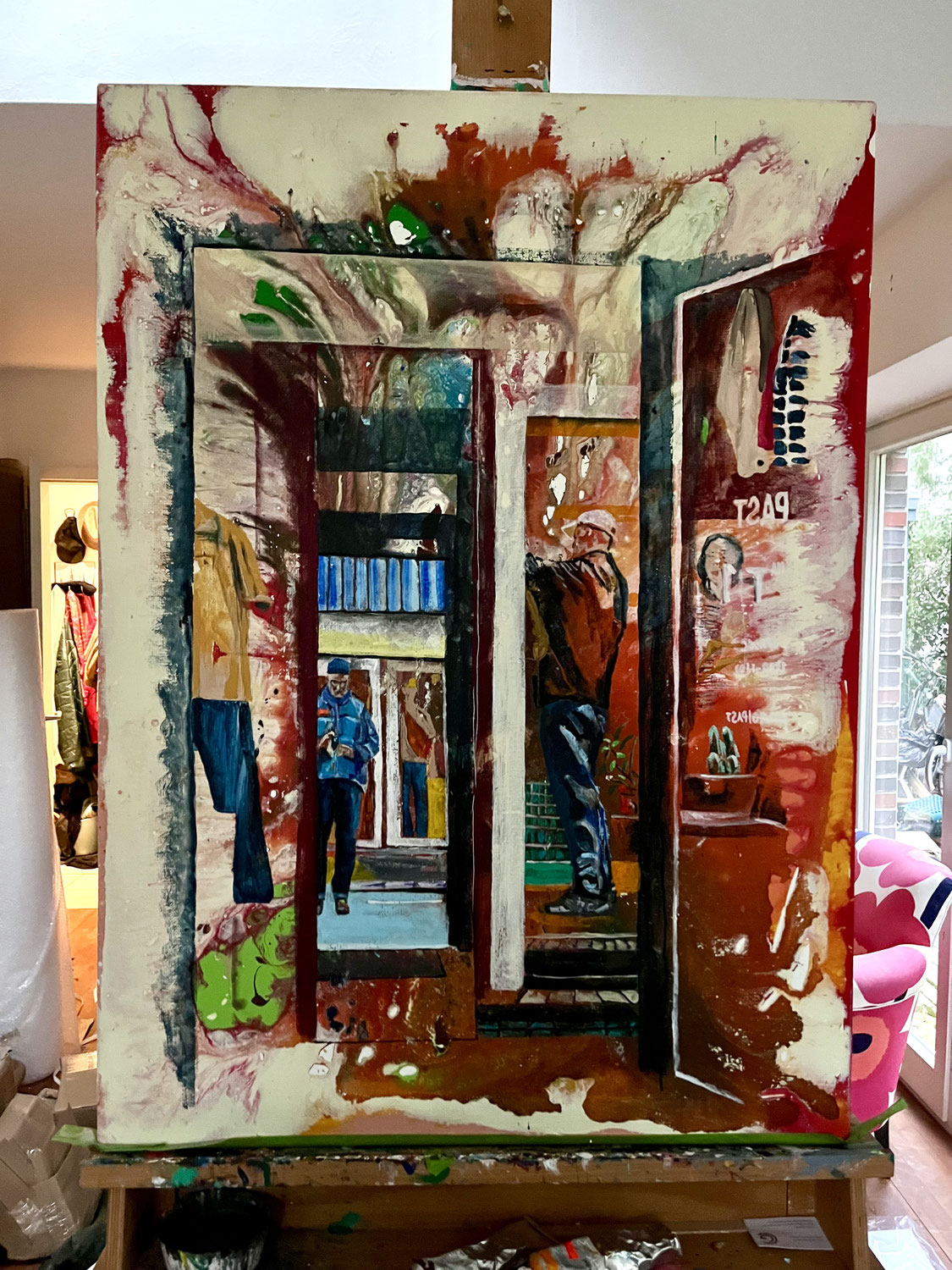 Neues Gemälde in Arbeit Past Workshop, Grünerløkka, Oslo