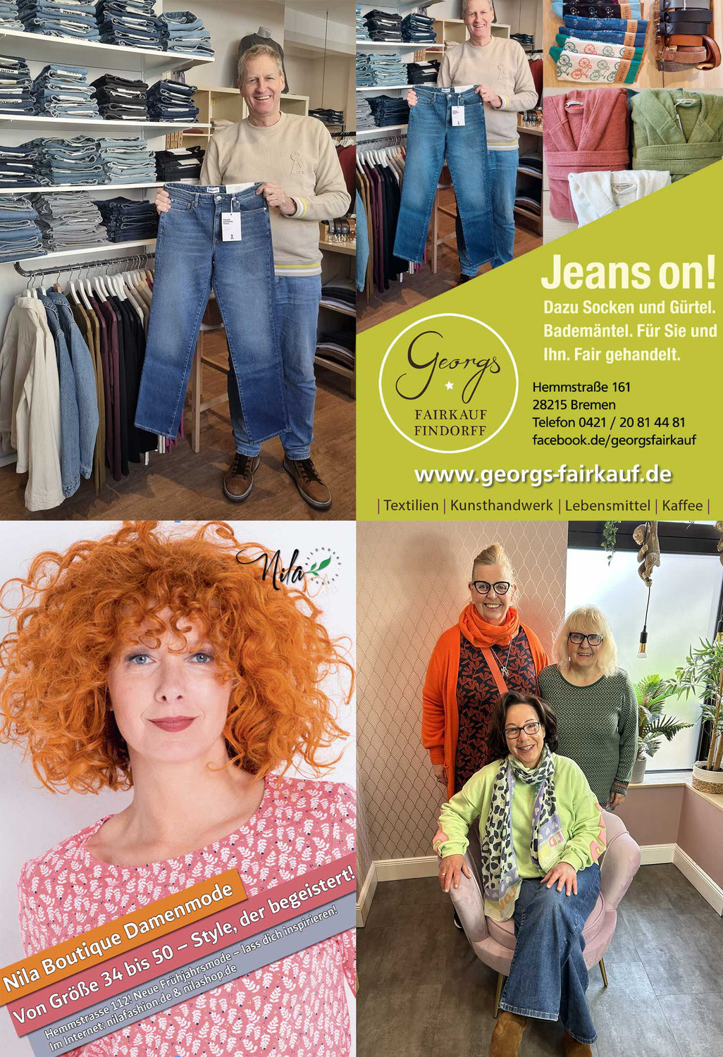 Sonntagsshopping mit »Georgs Fairkauf« und »Nila Fashion« in der Hemmstraße