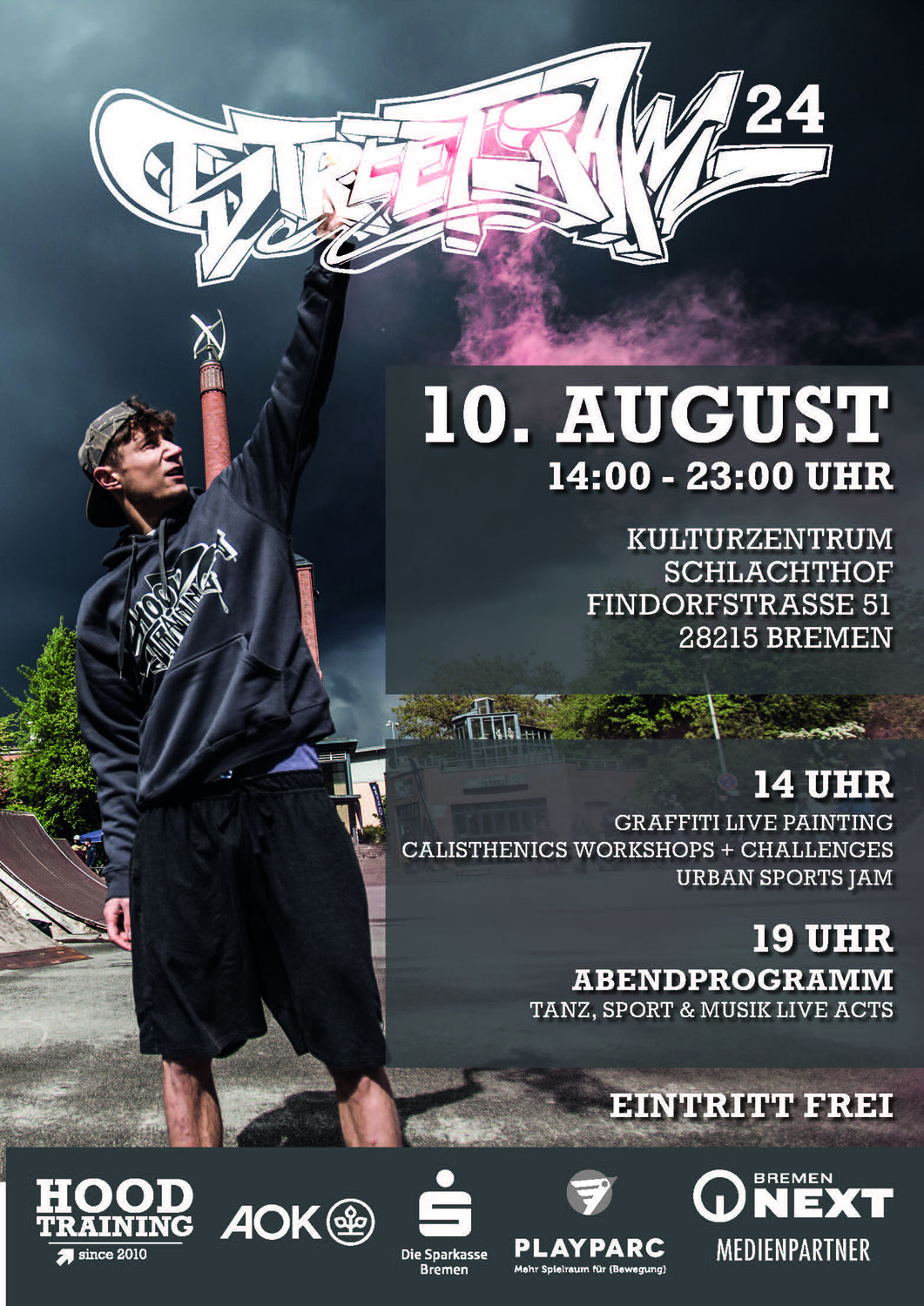 Street Jam Bremen am 10. August 2024 in Findorff im Schlachthof