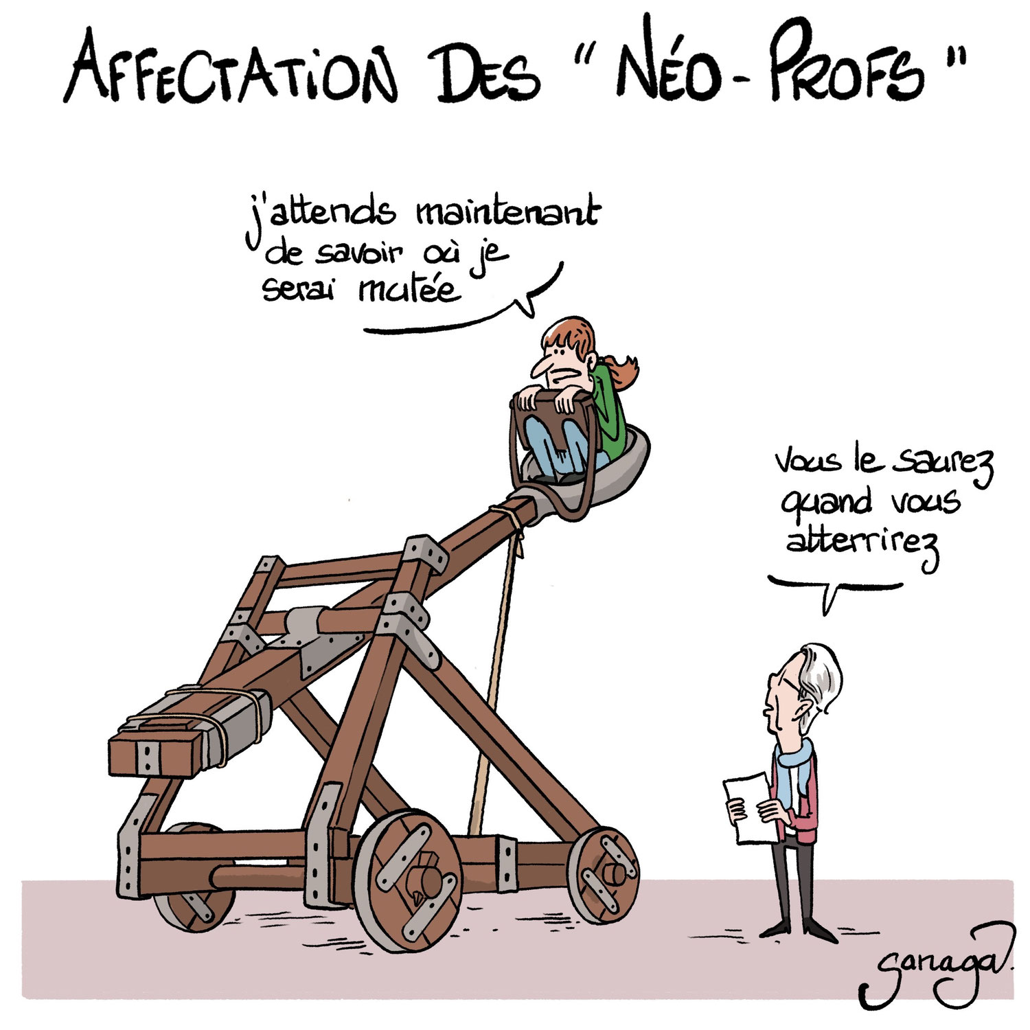 professeur, tu viens d'être titularisé, quelle joie ! Maintenant, l'éducation nationale va t'en féliciter en te catapultant à l'autre bout de la France