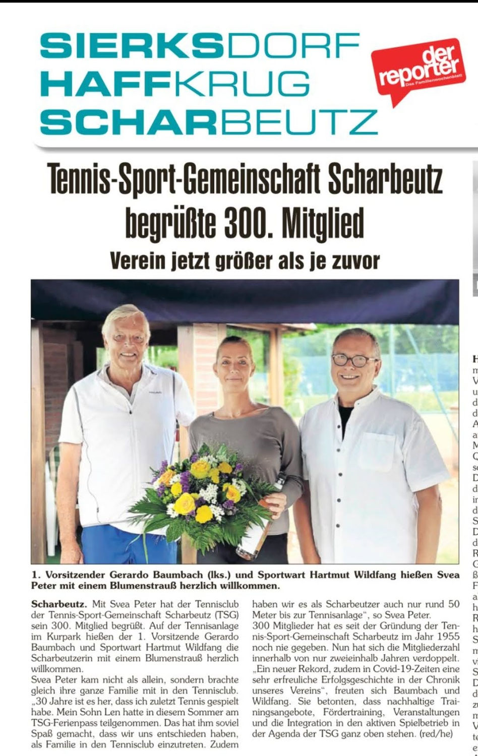 Die TSG Scharbeutz im Reporter ...