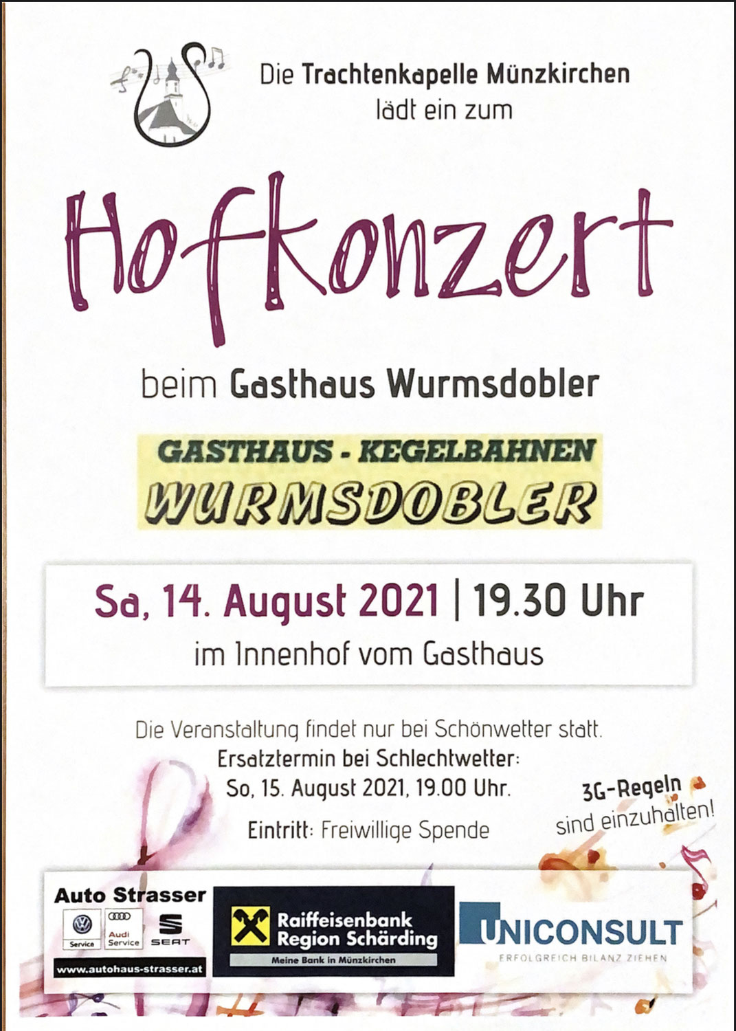 Hofkonzert beim Gasthaus Wurmsdobler