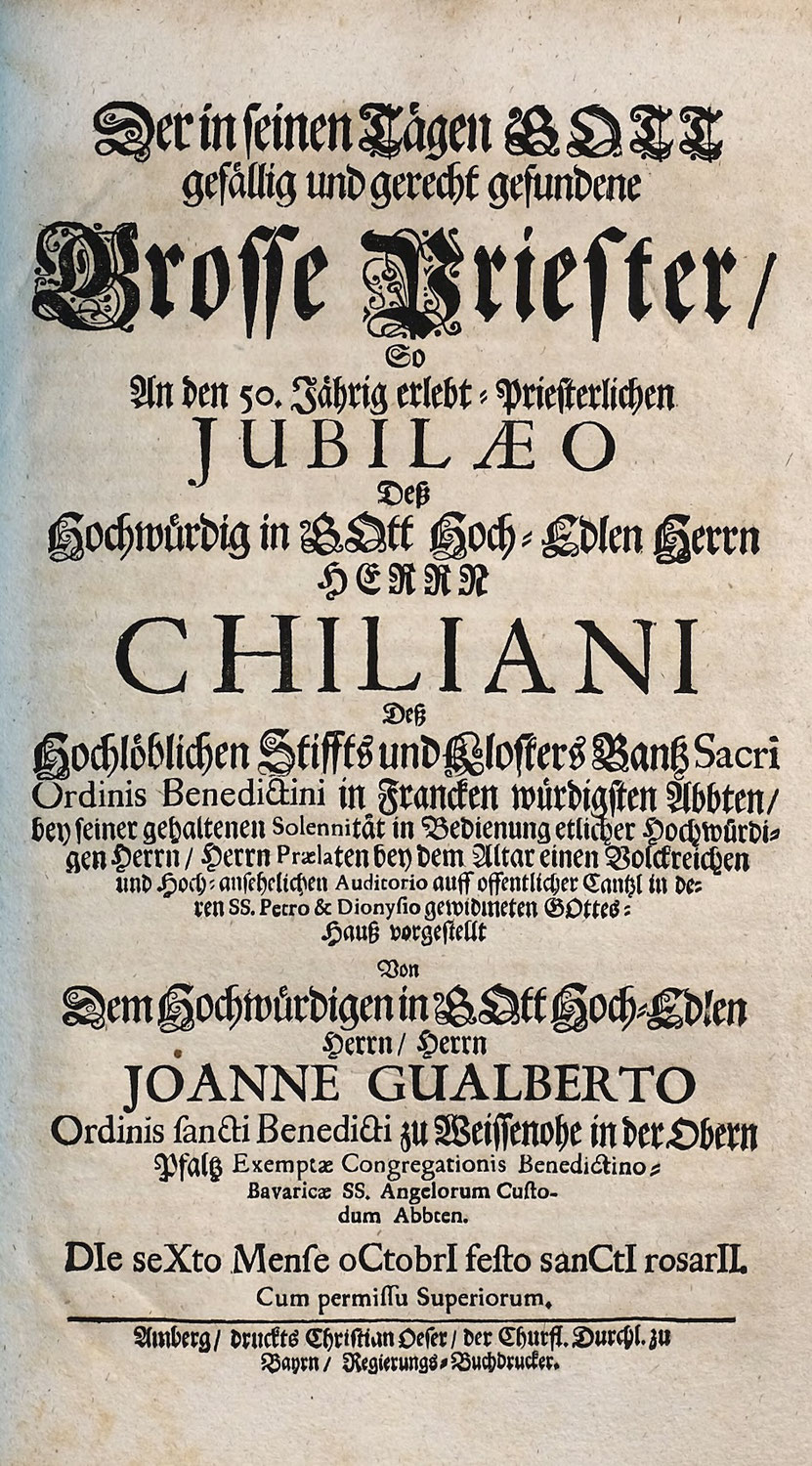 Mutmaßungen zum Bestand der Weißenoher Klosterbibliothek um 1715
