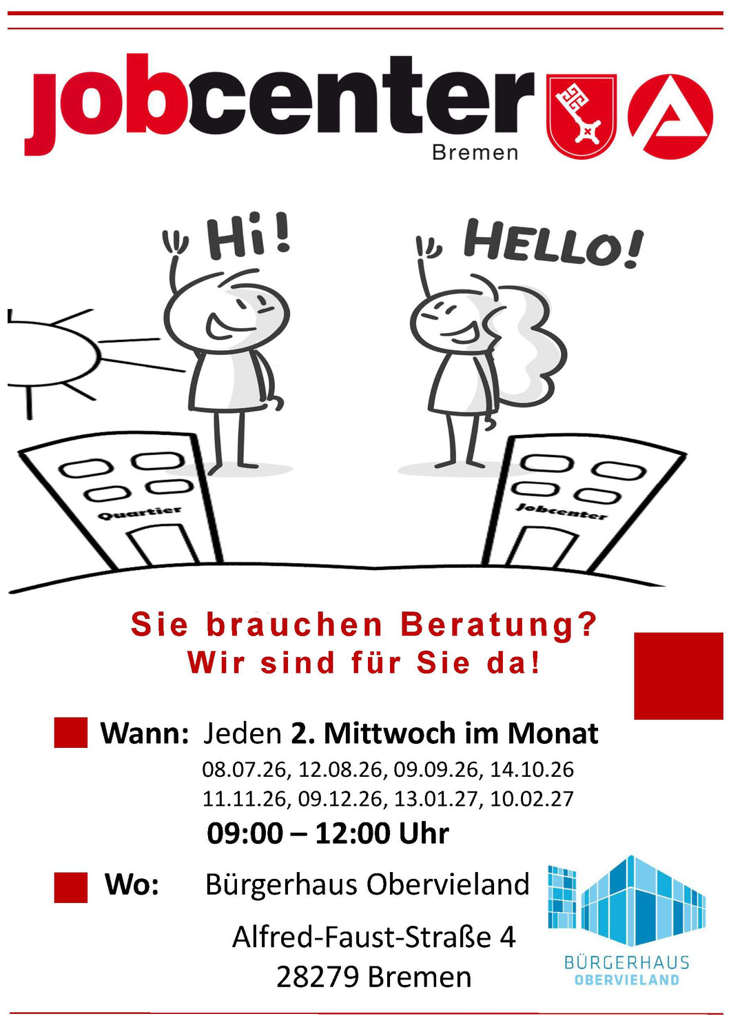 Beratunsangebot des Jobcenters ist zurück! Ab dem 08.07.2026.