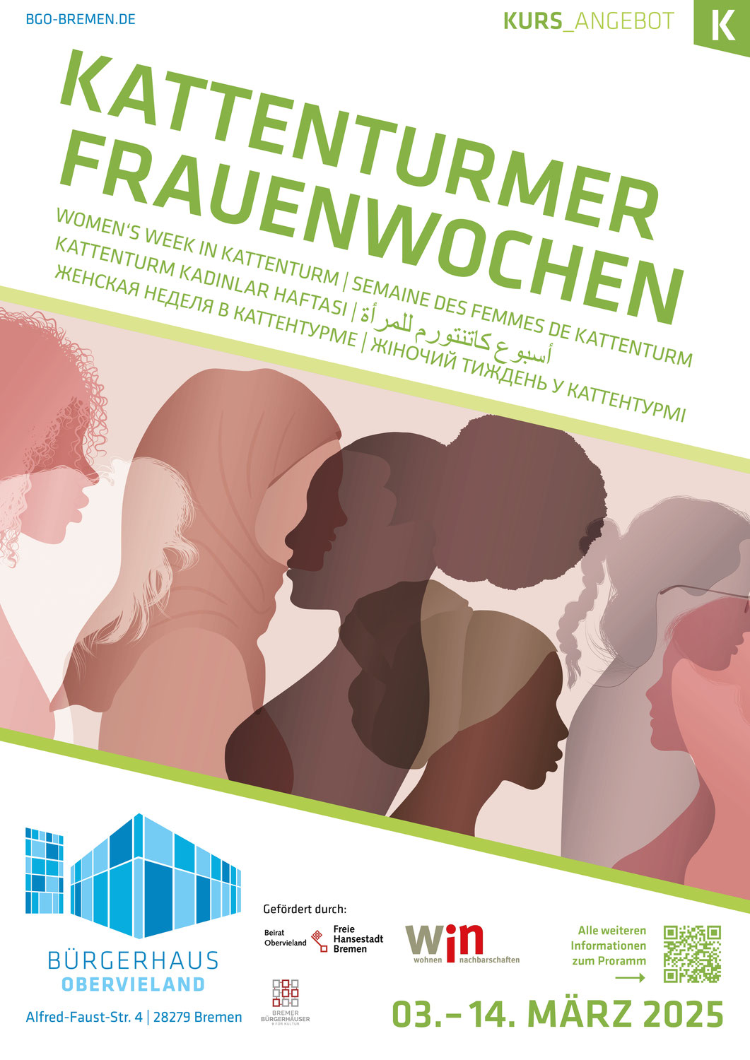 Kattenturmer Frauenwochen I Women's Week in Kattenturm I Semaine des femmes de Kattenturm I Kattenturm Kadınlar Haftası I  أسبوع كاتنتورم للمرأة I Женская недел