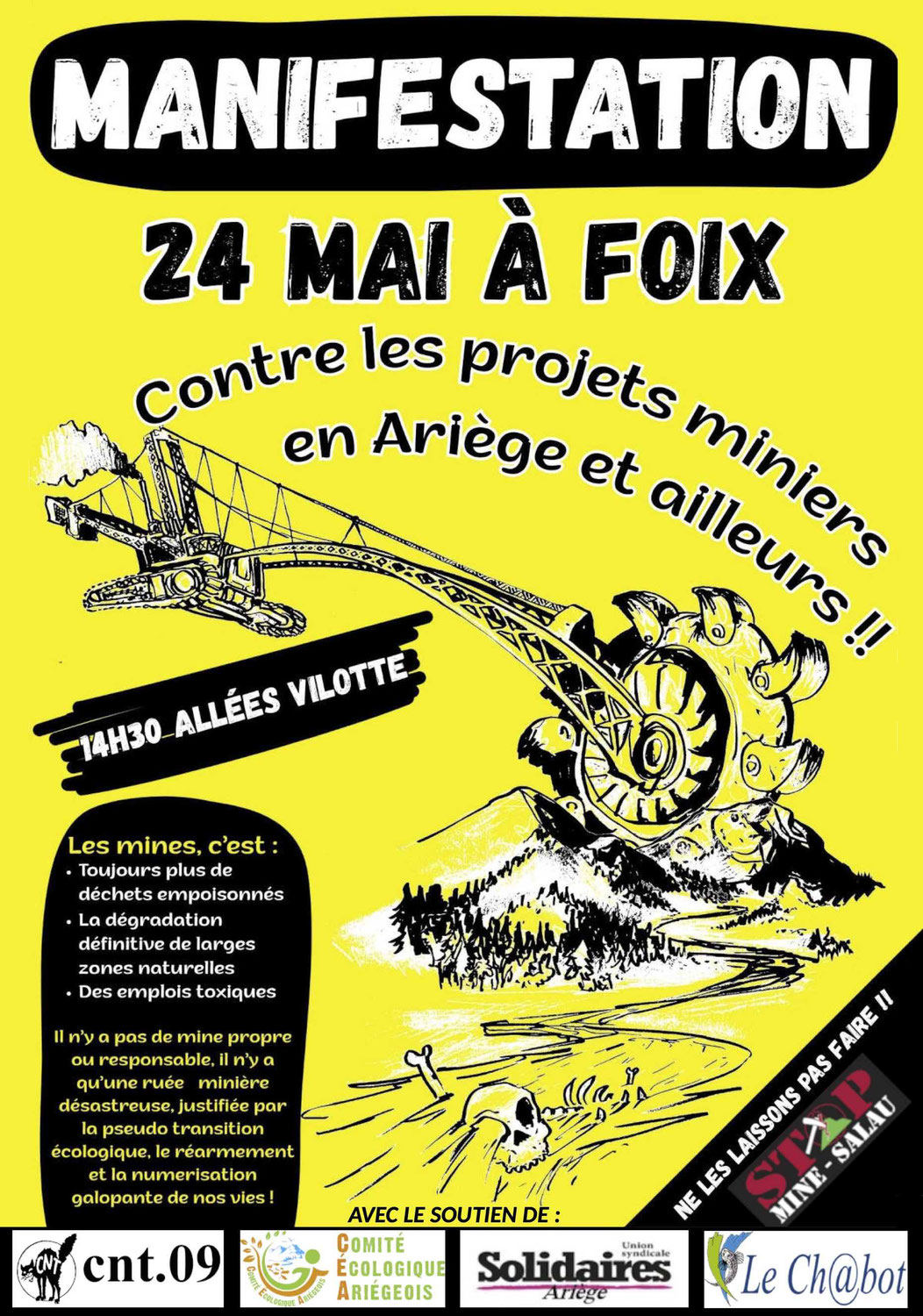 Appel Manifestation à Foix 24 mai 2025