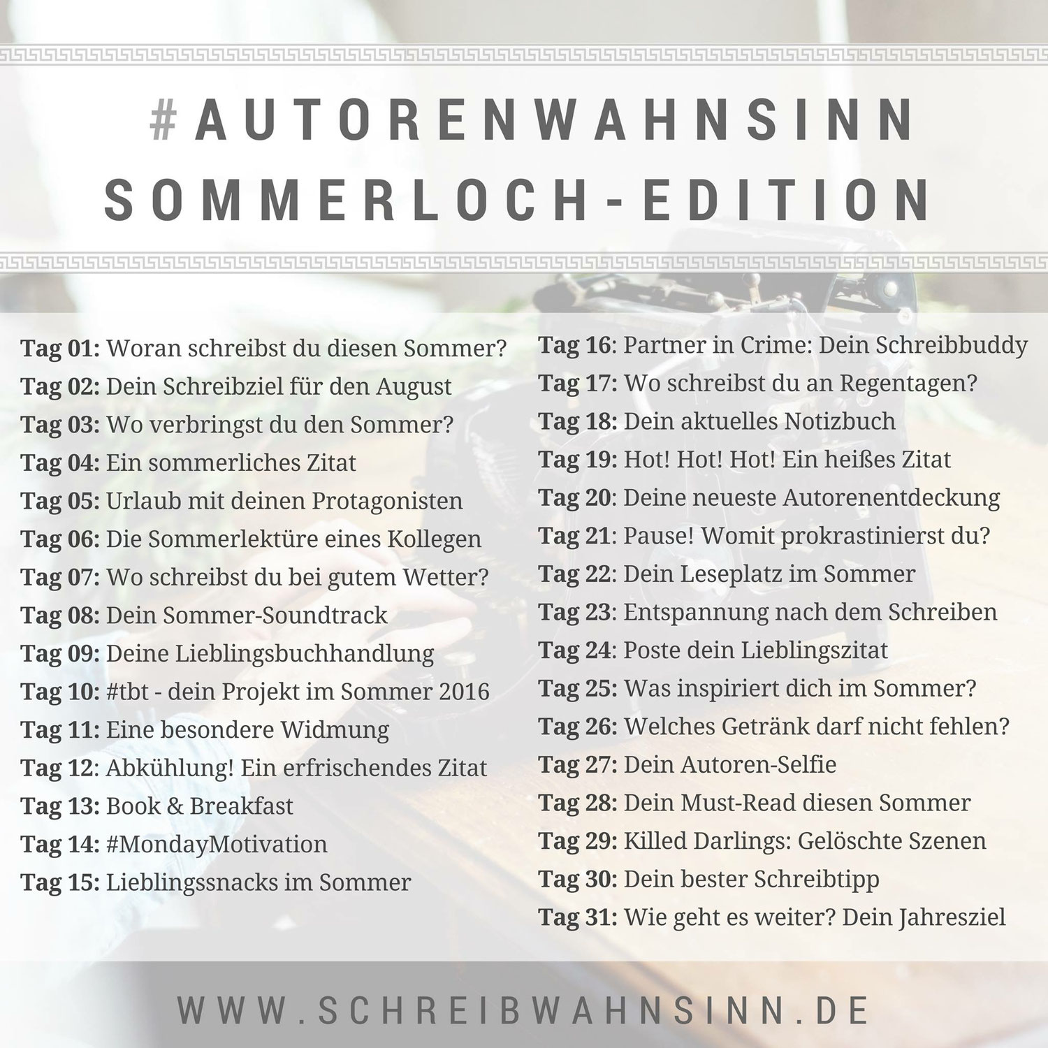 #Autorenwahnsinn Tag 1