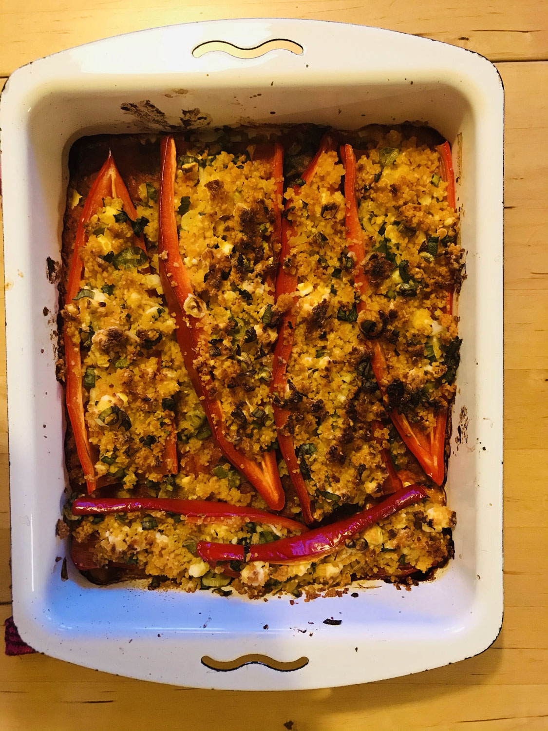 Spitzpaprika gefüllt mit Couscous