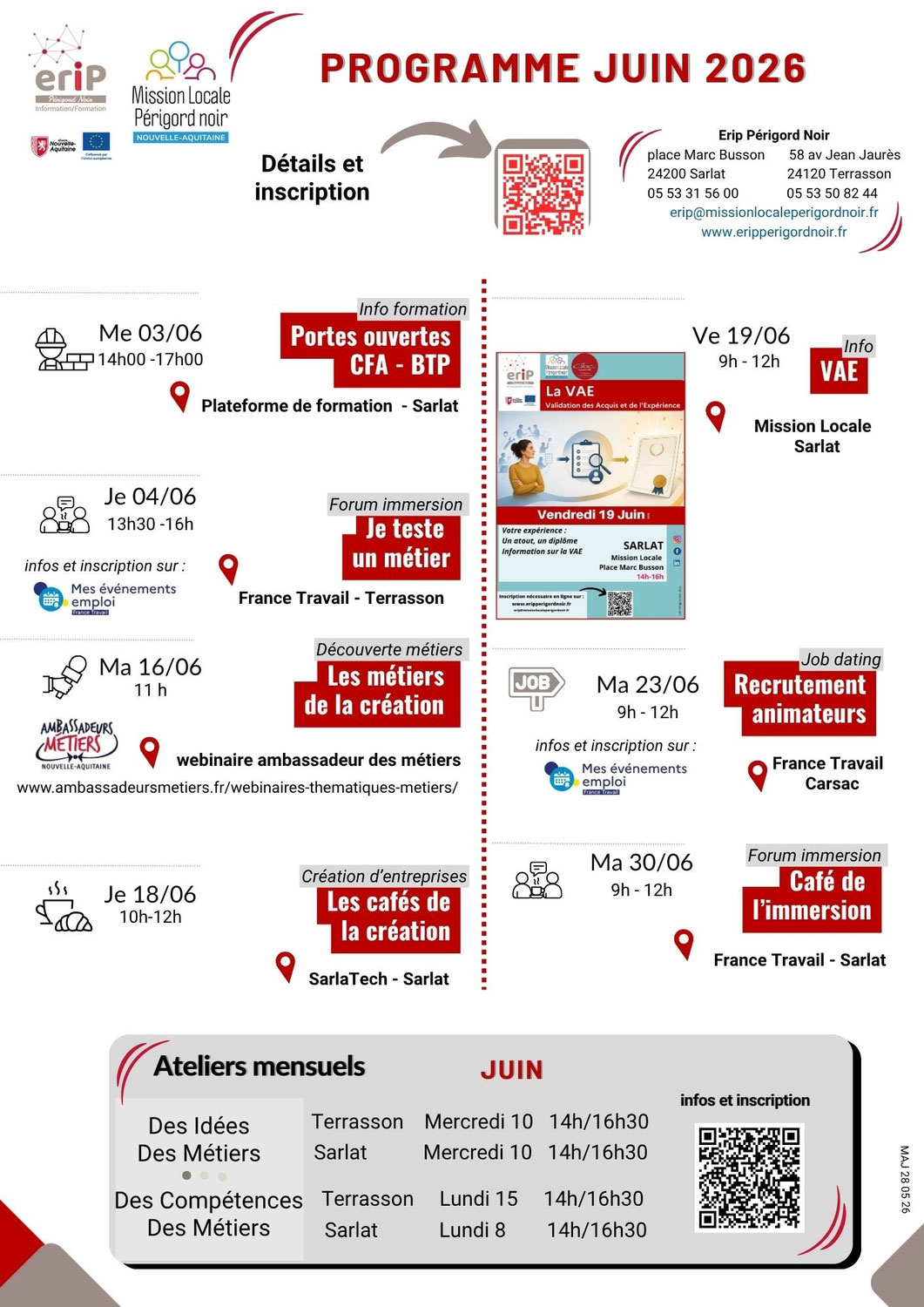Le programme de Juin