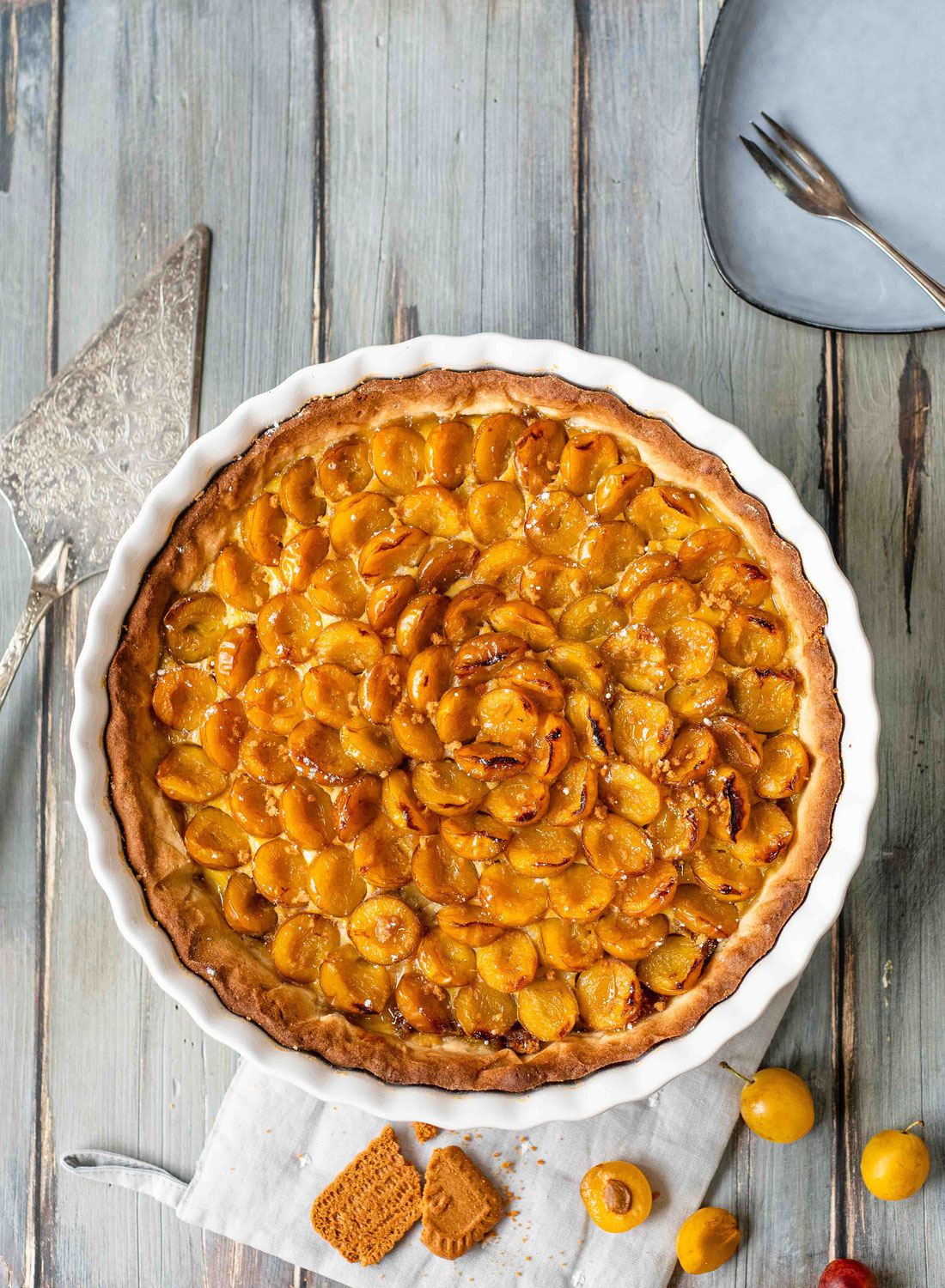 Tarte aux mirabelles & au spéculoos