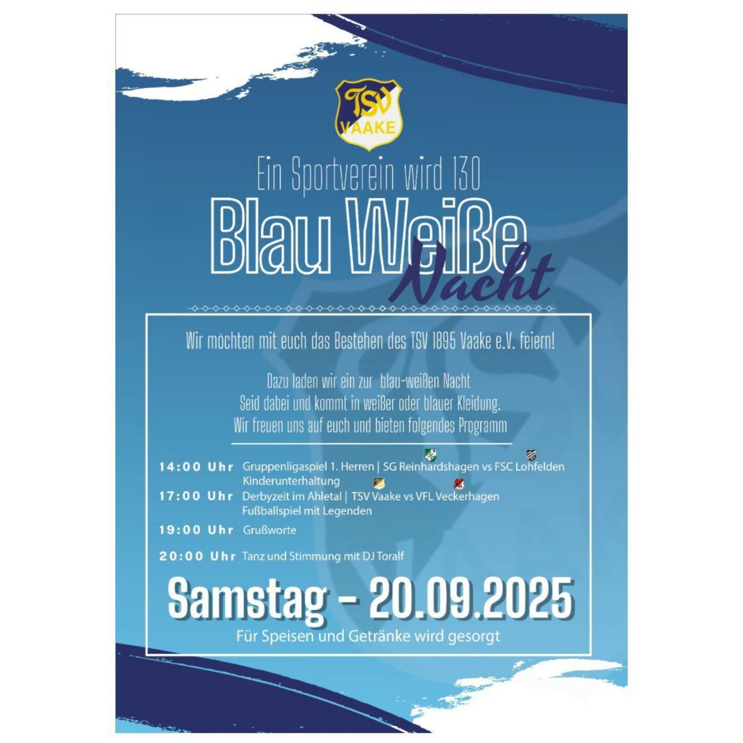 Der TSV Vaake feiert Geburtstag!