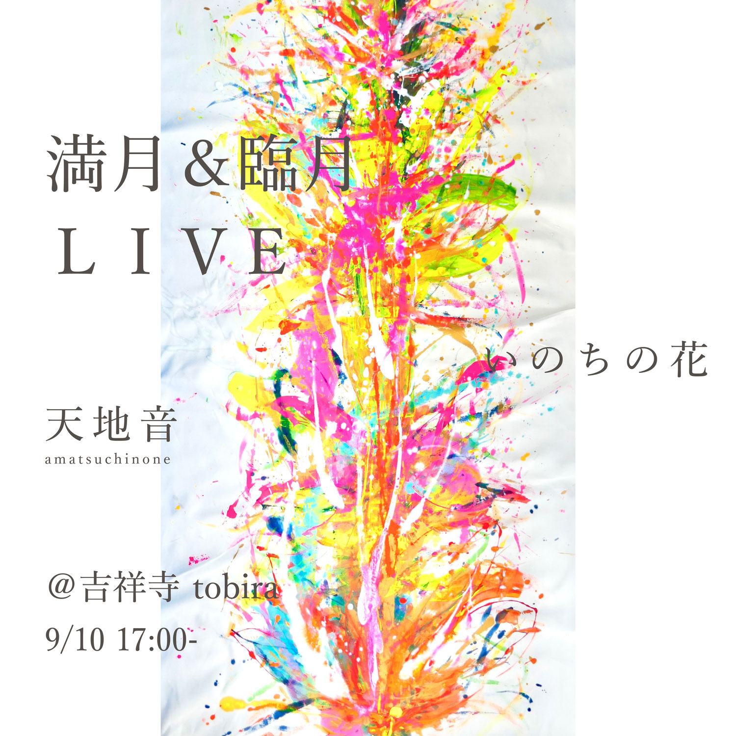 天地音 amatsuchinone 満月&臨月ライブ開催決定！