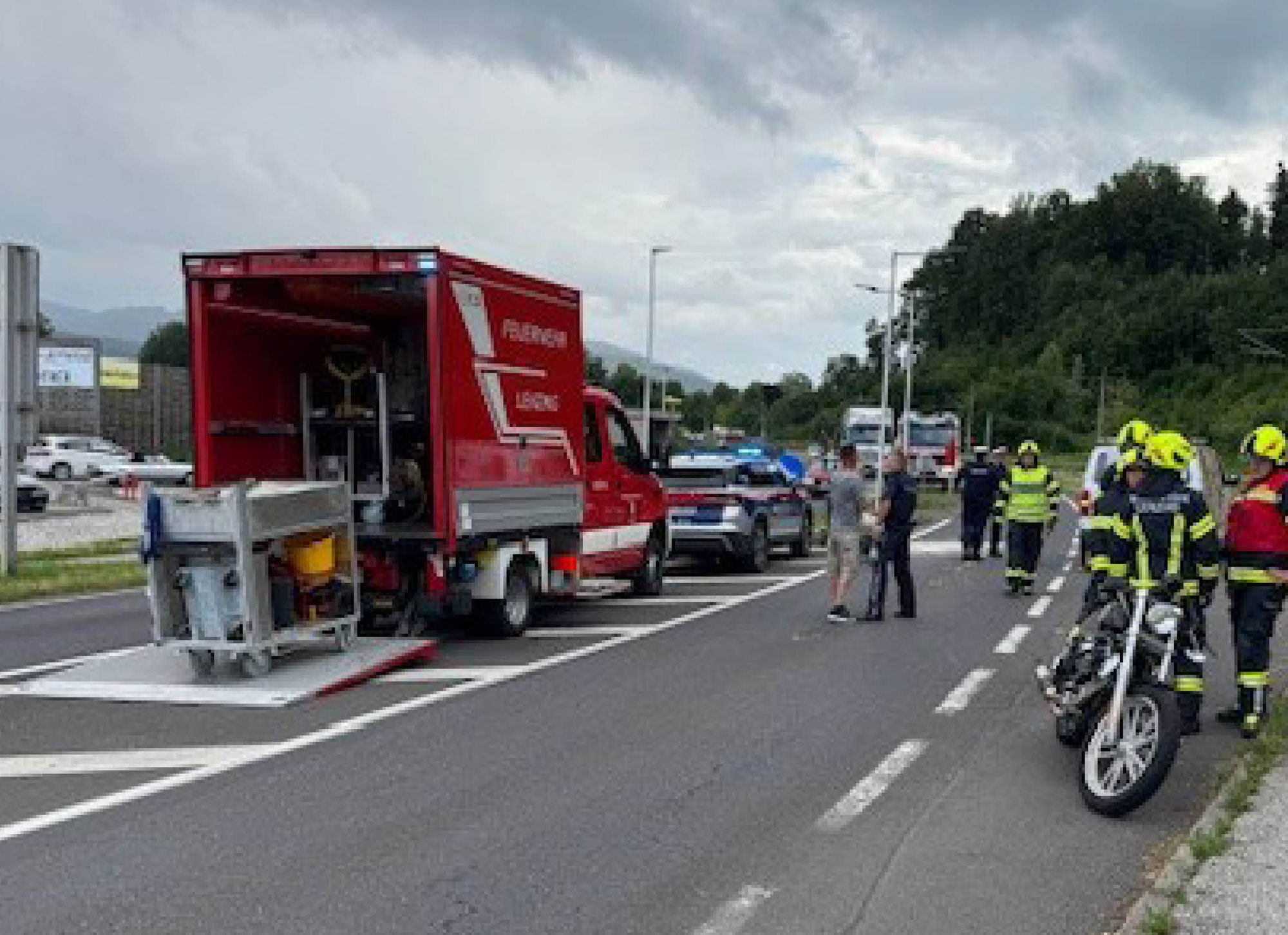 Motorradunfall in Lenzing