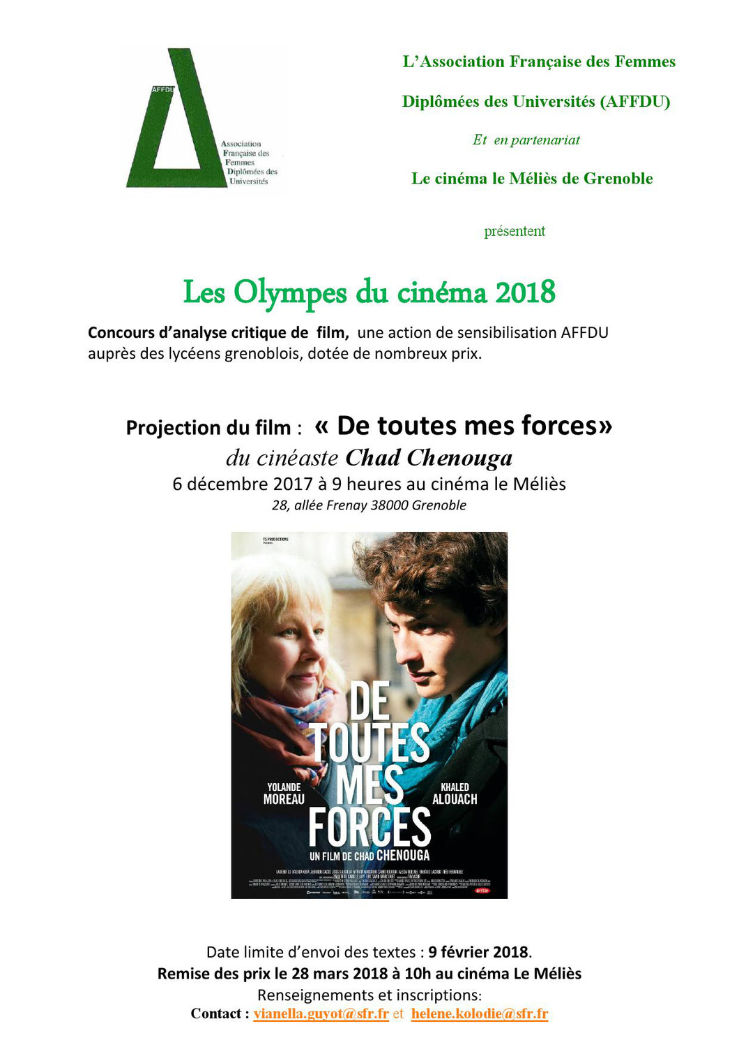 Les Olympes du Cinéma 2018