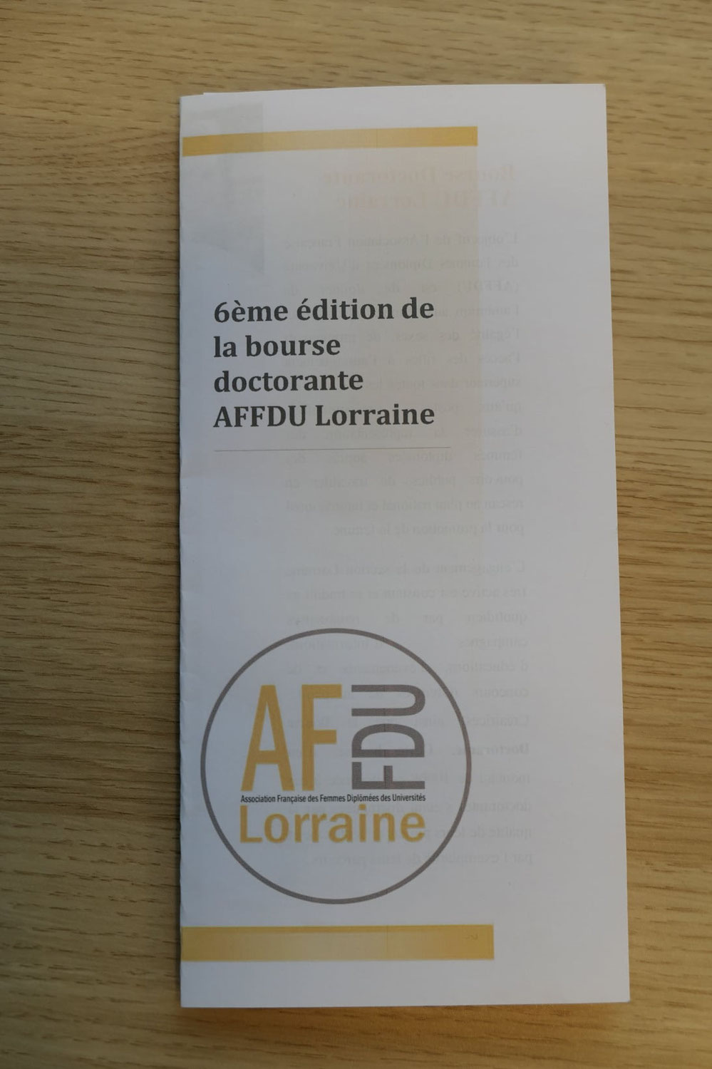Remise des bourses de l'AFFDU Lorraine