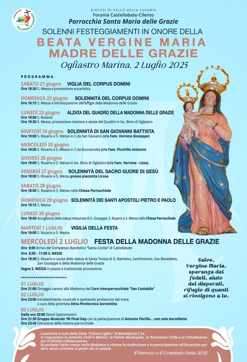 Festeggiamenti in onore della Beata Vergine Maria Madre delle Grazie