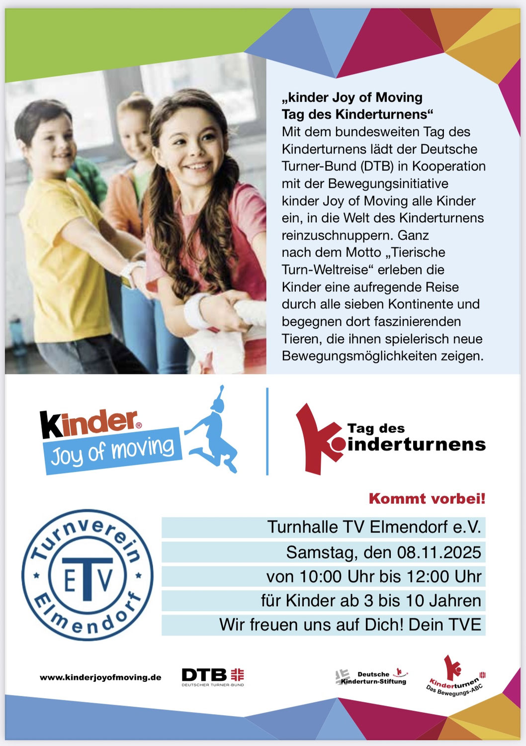 Tag des Kinderturnens 2025 – Tierische Turn-Weltreise beim TV Elmendorf