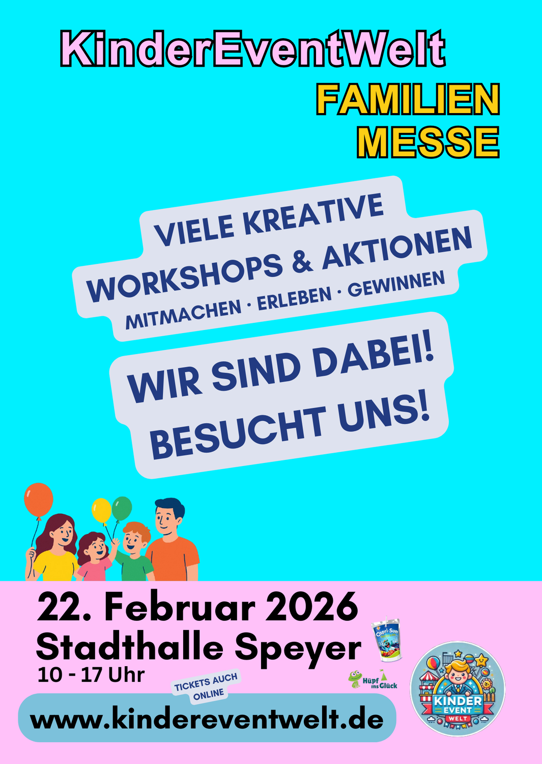 Hüpf ins Glück auf der KinderEventWelt 2026!