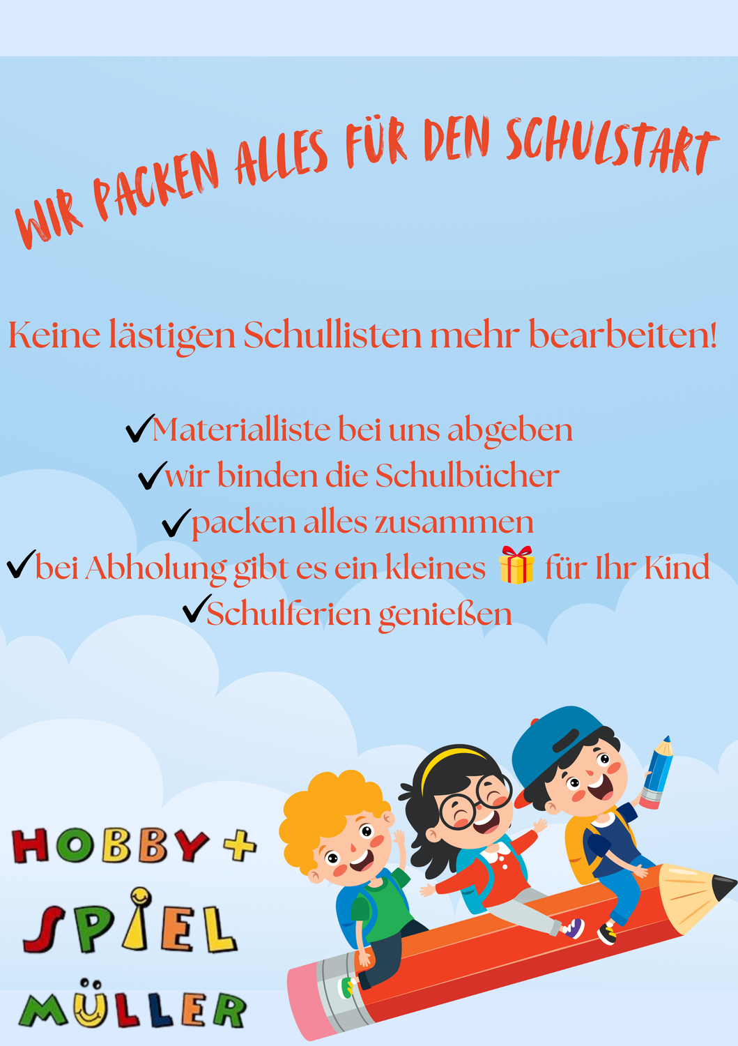 Wir packen alles für den Schulstart