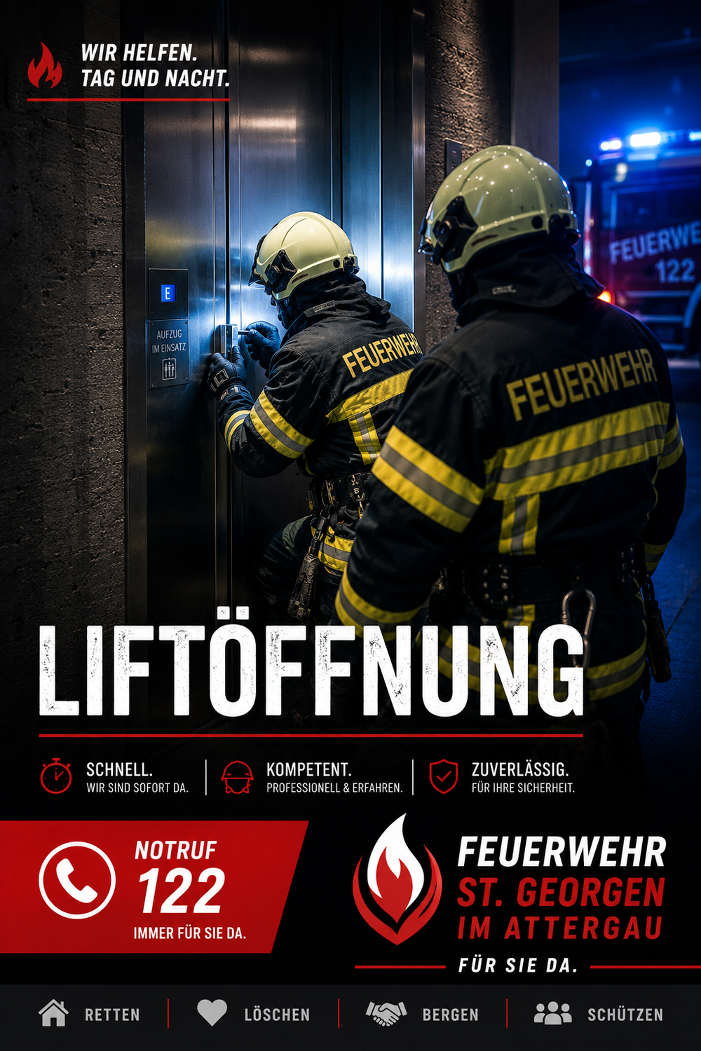Einsatzalarmierung Liftöffnung