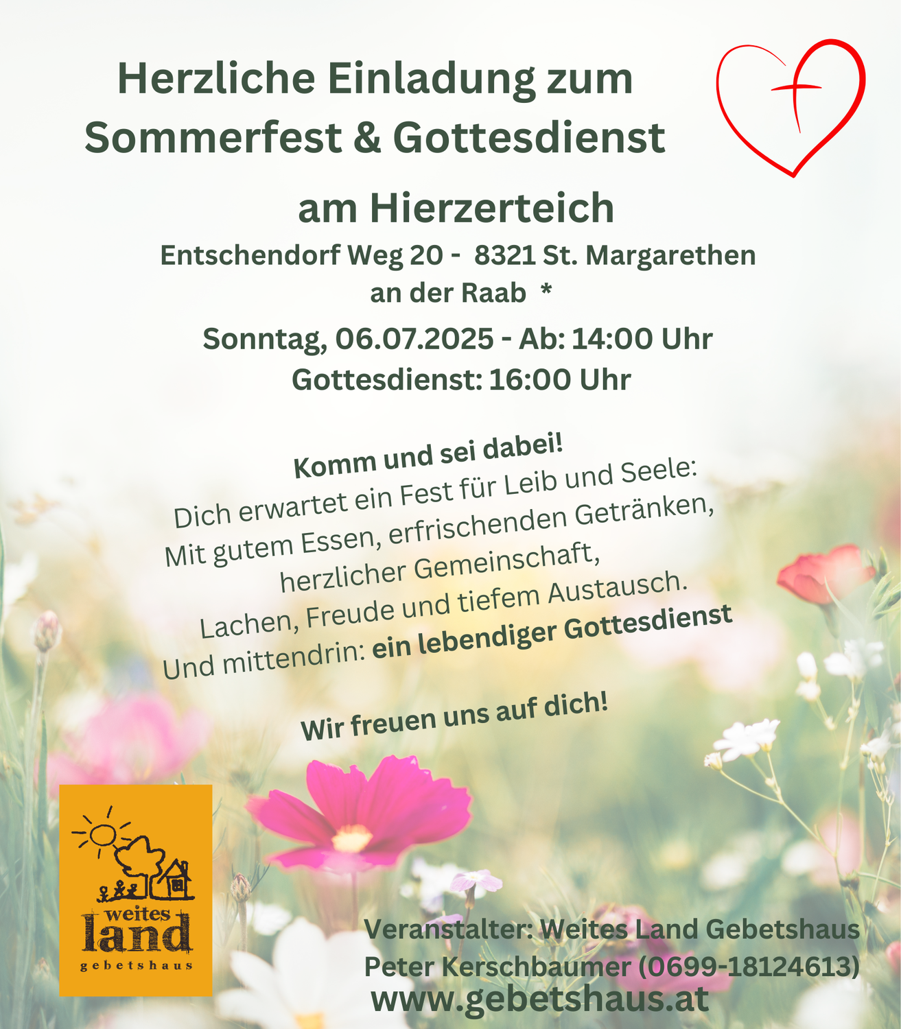 Sommerfest - Gottesdienste - Sommerinfo