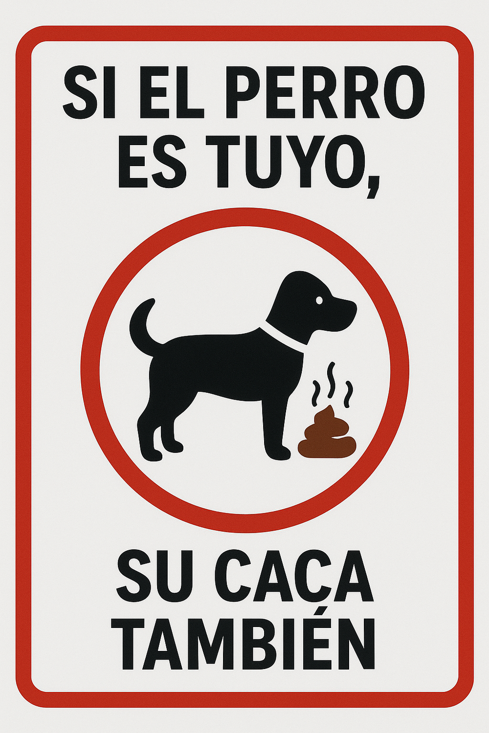 Si el perro es tuyo su caca también