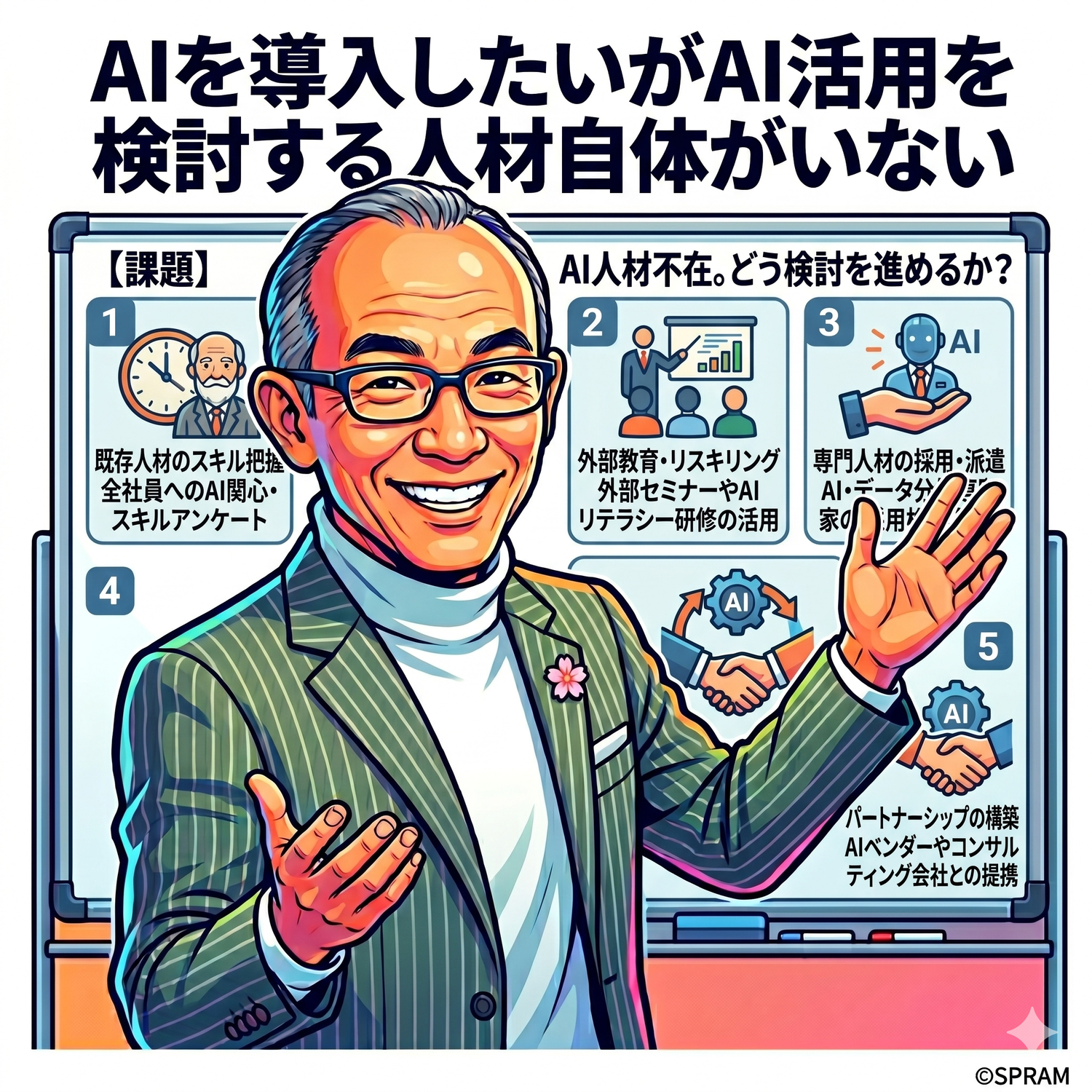AIを導入したいがAI活用を検討する人材自体がいない