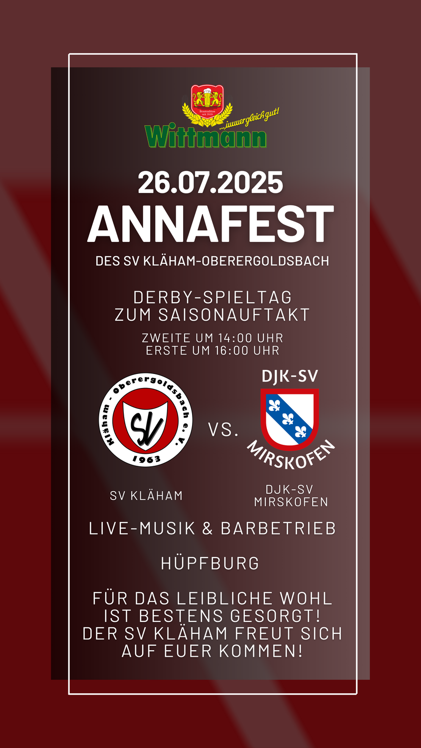 Annafest am 26. Juli 2025