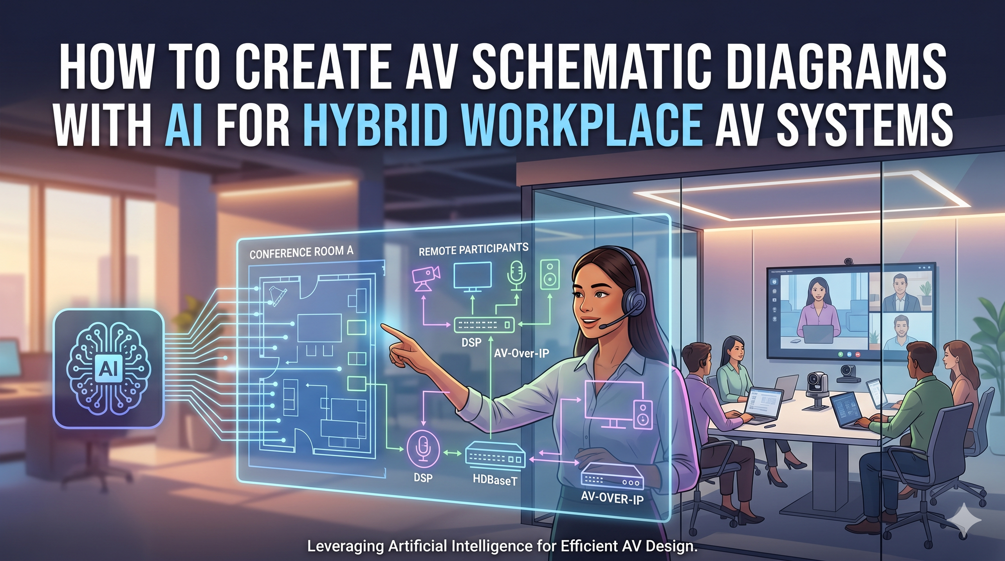 How to Create AV Schematic Diagrams with AI for Hybrid Workplace AV Systems