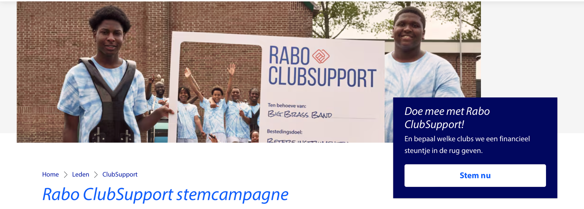 Rabo ClubSupport - iedereen verdient een club - Rabobank