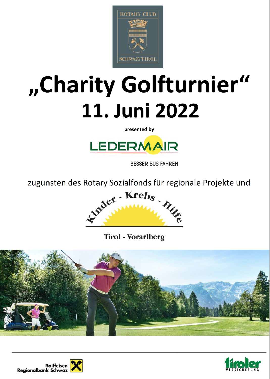 Charity Turnier am GC Achensee | 11. Juni 2022